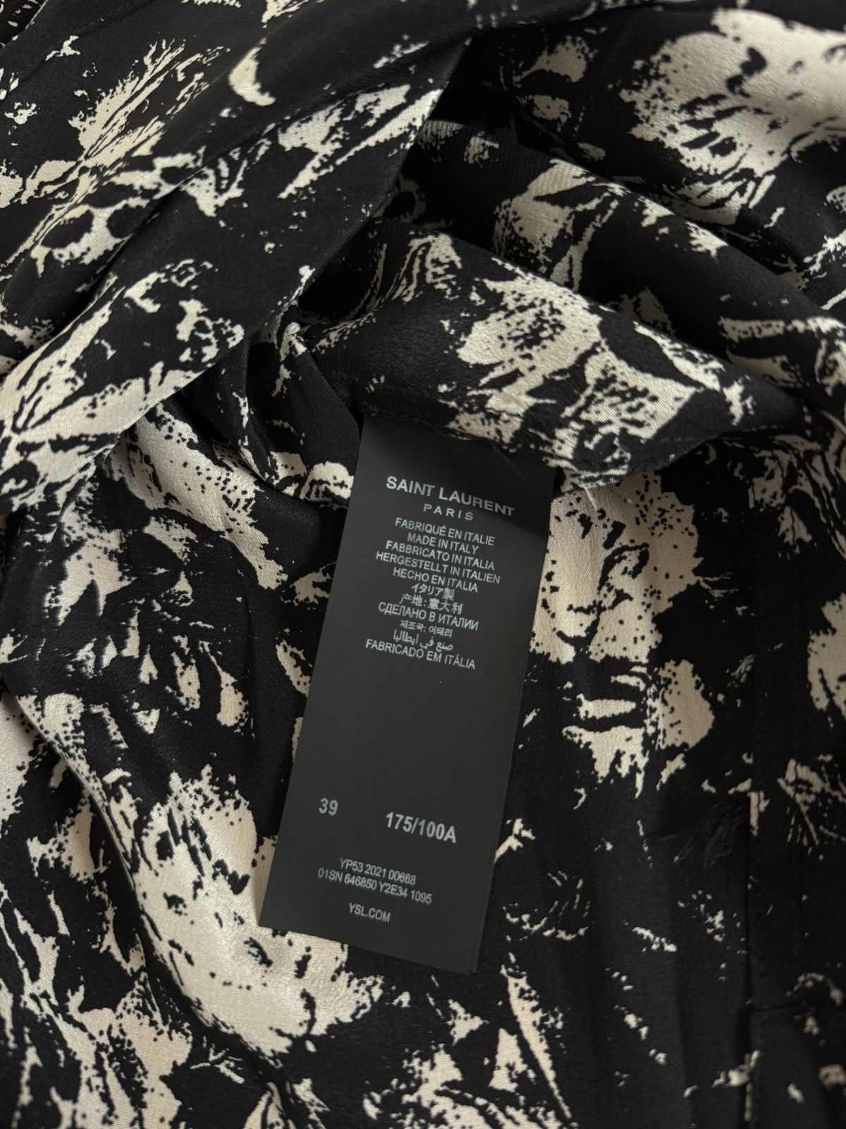 Saint Laurent Paris SAINT LAURENT SS21 FLORAL SILK SHIRT Size US M / EU 48-50 / 2 - 4 Thumbnail