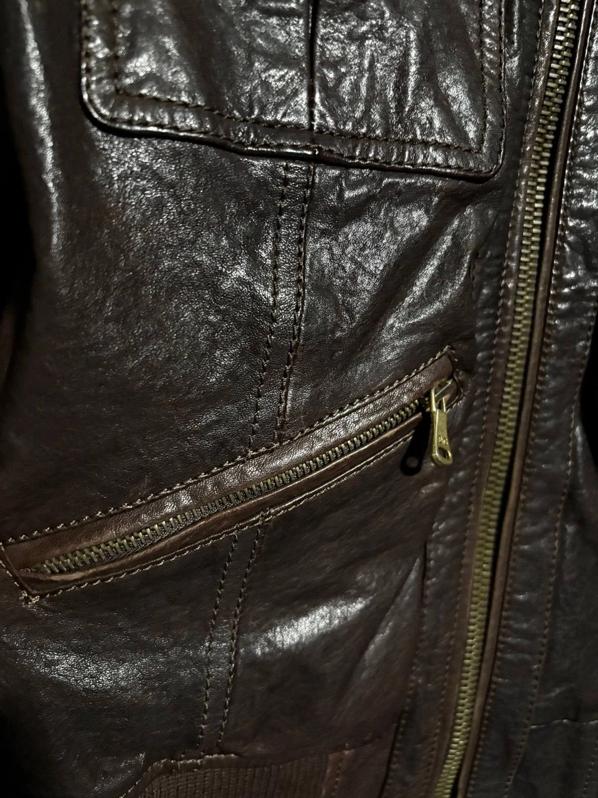 Dolce & Gabbana RARE Vintage Dolce&Gabbana Brown Leather Cargo Bomber Jacket Size M / US 6-8 / IT 42-44 - 14 Thumbnail