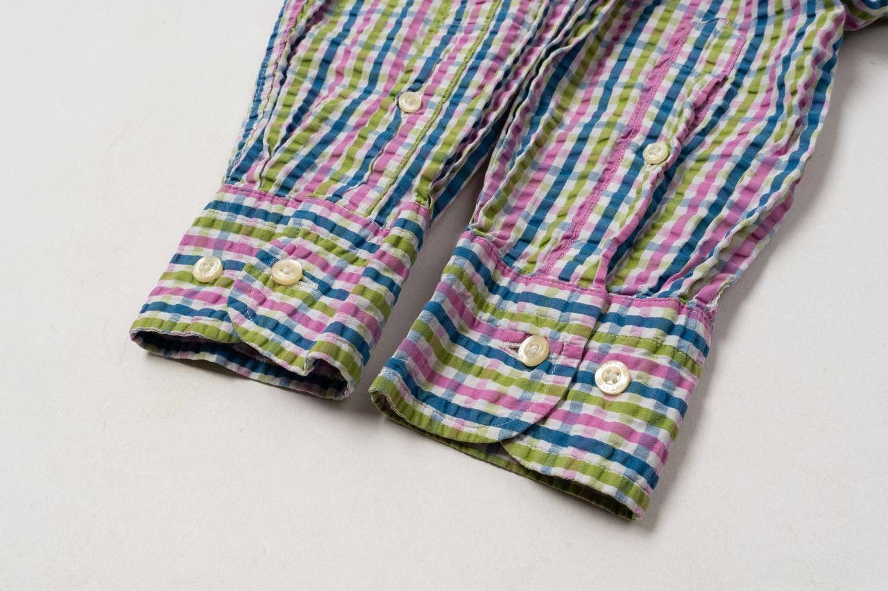 Etro 🔵ETRO Italy 39 Multicolour Check Bottom Up Shirt Made Italy Size US M / EU 48-50 / 2 - 11 Thumbnail
