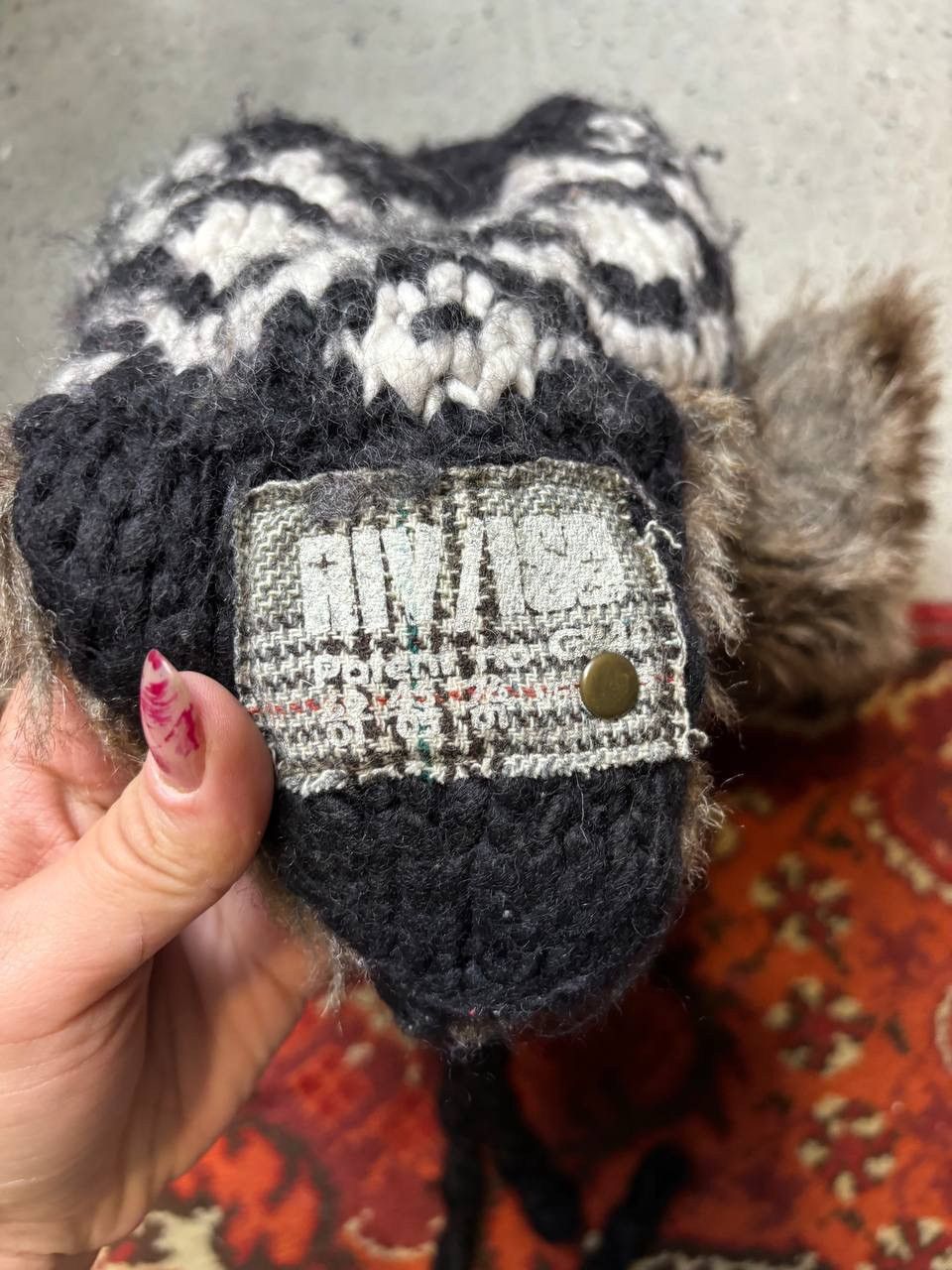 Hysteric Glamour × Vintage Vintage Y2K Japanese brand Ushanka Wool Knitted opium fur Size ONE SIZE - 3 Thumbnail