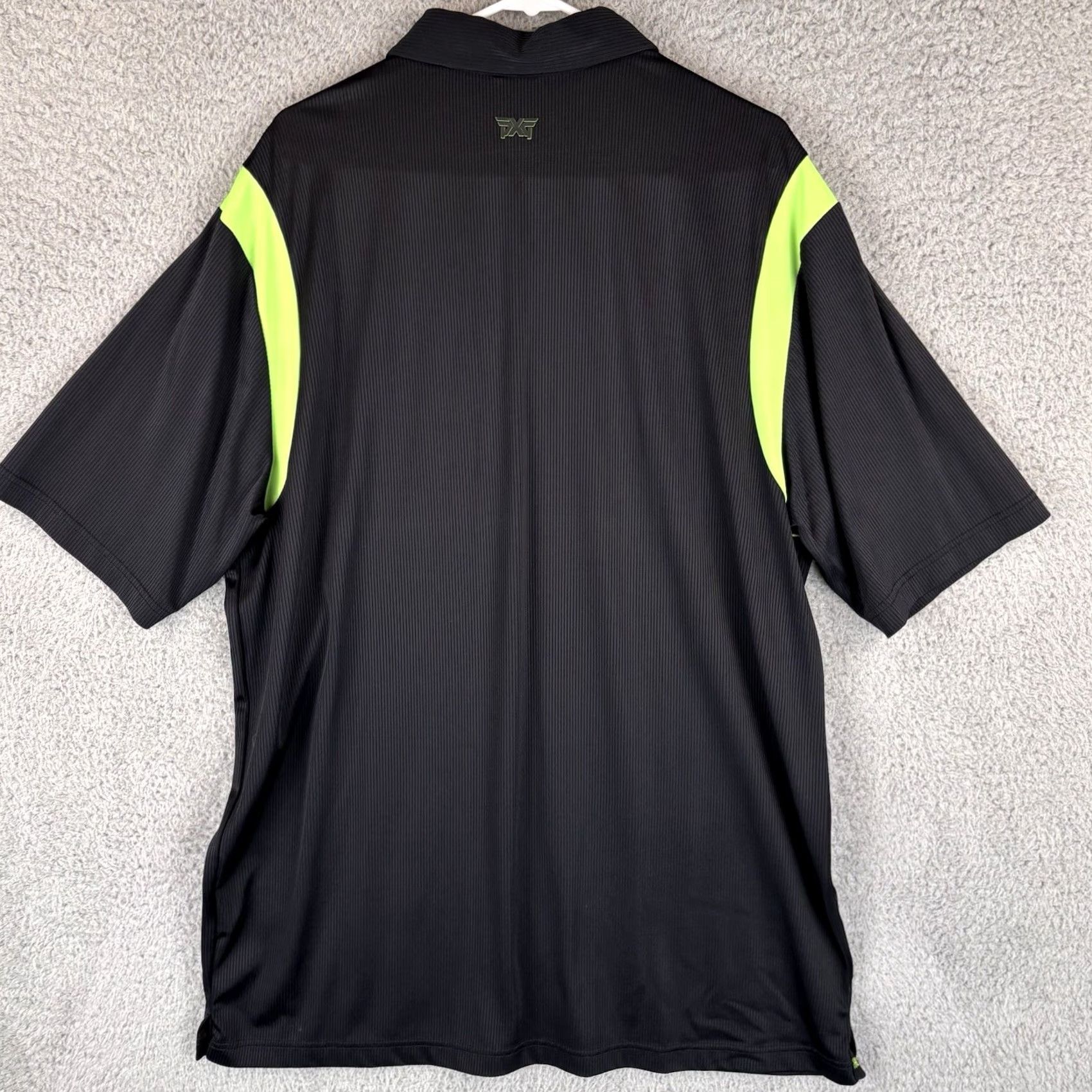 Vintage PXG Parsons Extreme Golf Polo Shirt Mens XL Black Neon Green Stripe Performance Polo Shirt Size US XL / EU 56 / 4 - 5 Thumbnail