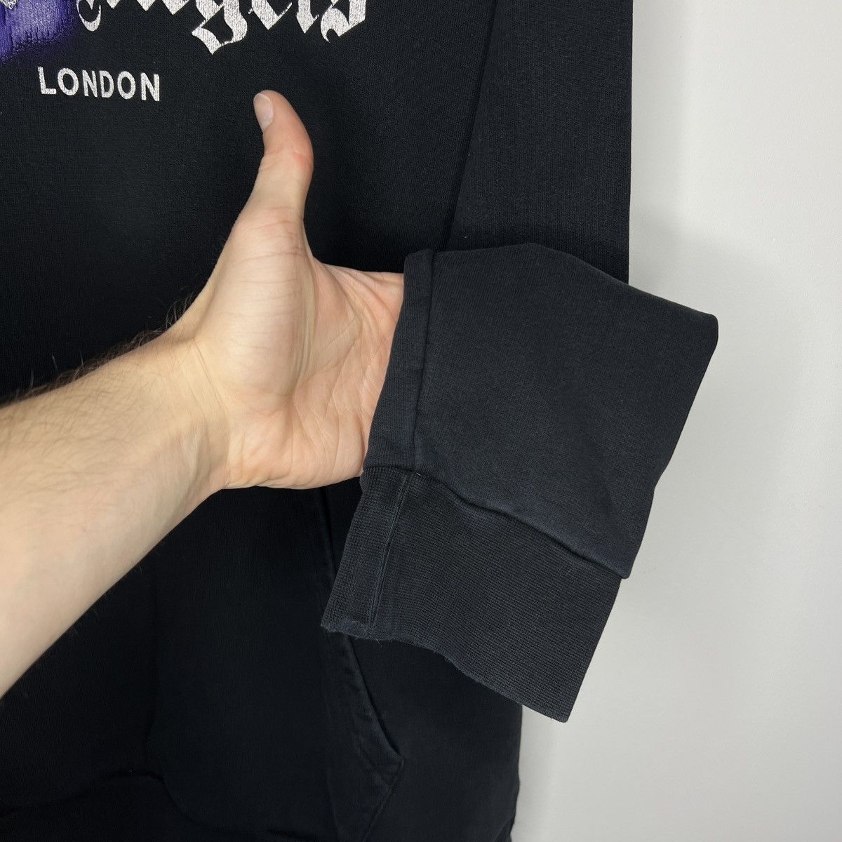 Palm Angels Palm Angels London Spray Purple Hoodie Black Sweatshirt Size US M / EU 48-50 / 2 - 9 Thumbnail
