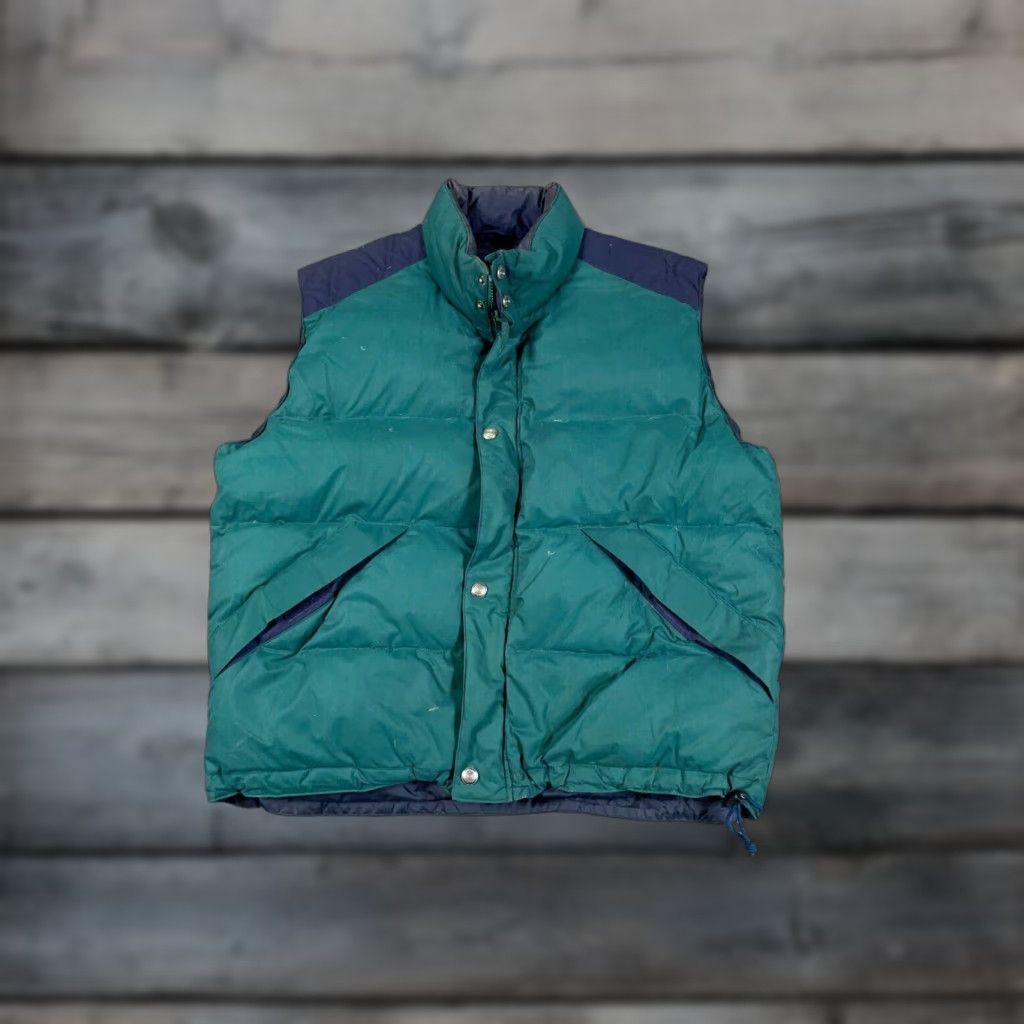 Etro VTG Sierra Sport Duck Down Puffer Vest Adult Medium Green Dark Blue Retro Size US M / EU 48-50 / 2 - 1 Thumbnail