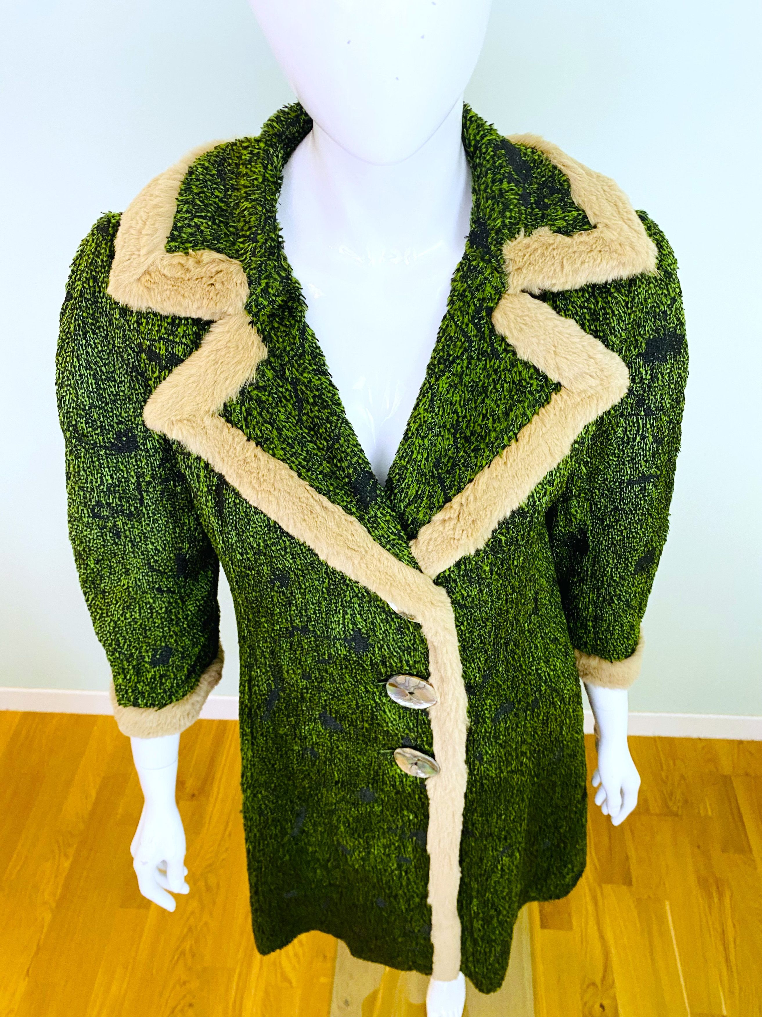 John Galliano JOHN GALLIANO F/W 2000 Rabbit Fur Runway Trimmed Jacket Coat Size M / US 6-8 / IT 42-44 - 9 Thumbnail