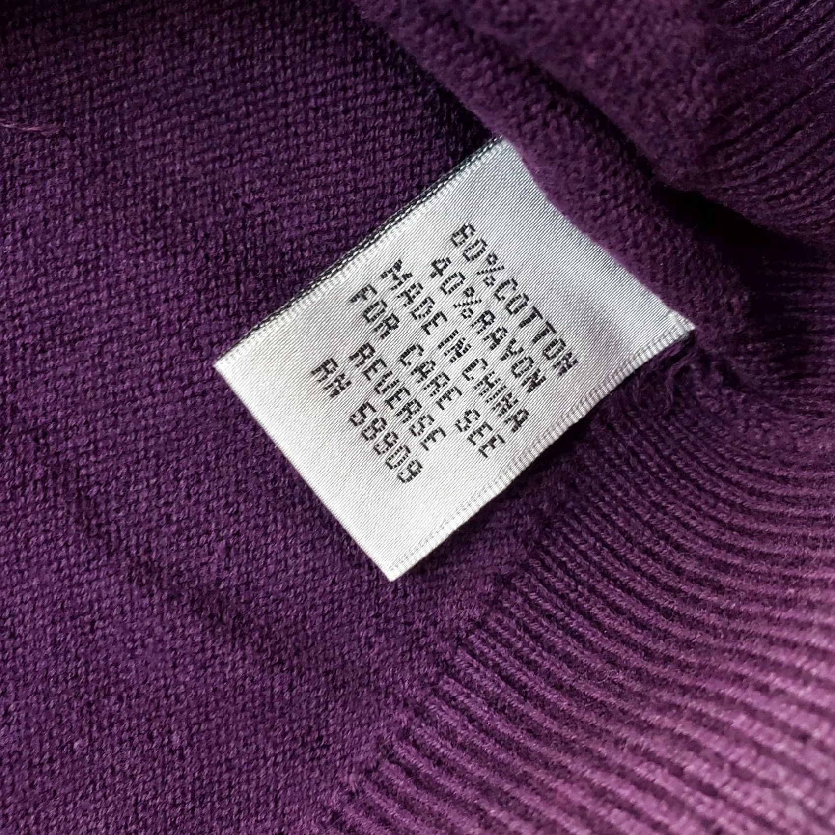 Vintage Jamie Gries Sweater Women's M Purple Knit Beaded Embroidered Pullover Size M / US 6-8 / IT 42-44 - 7 Thumbnail