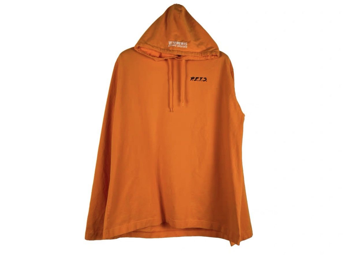 Vetements Vetements P.E.T.S SS18 Oversized Extreme Sleeve Hoodie J31 Size US S / EU 44-46 / 1 - 1 Thumbnail