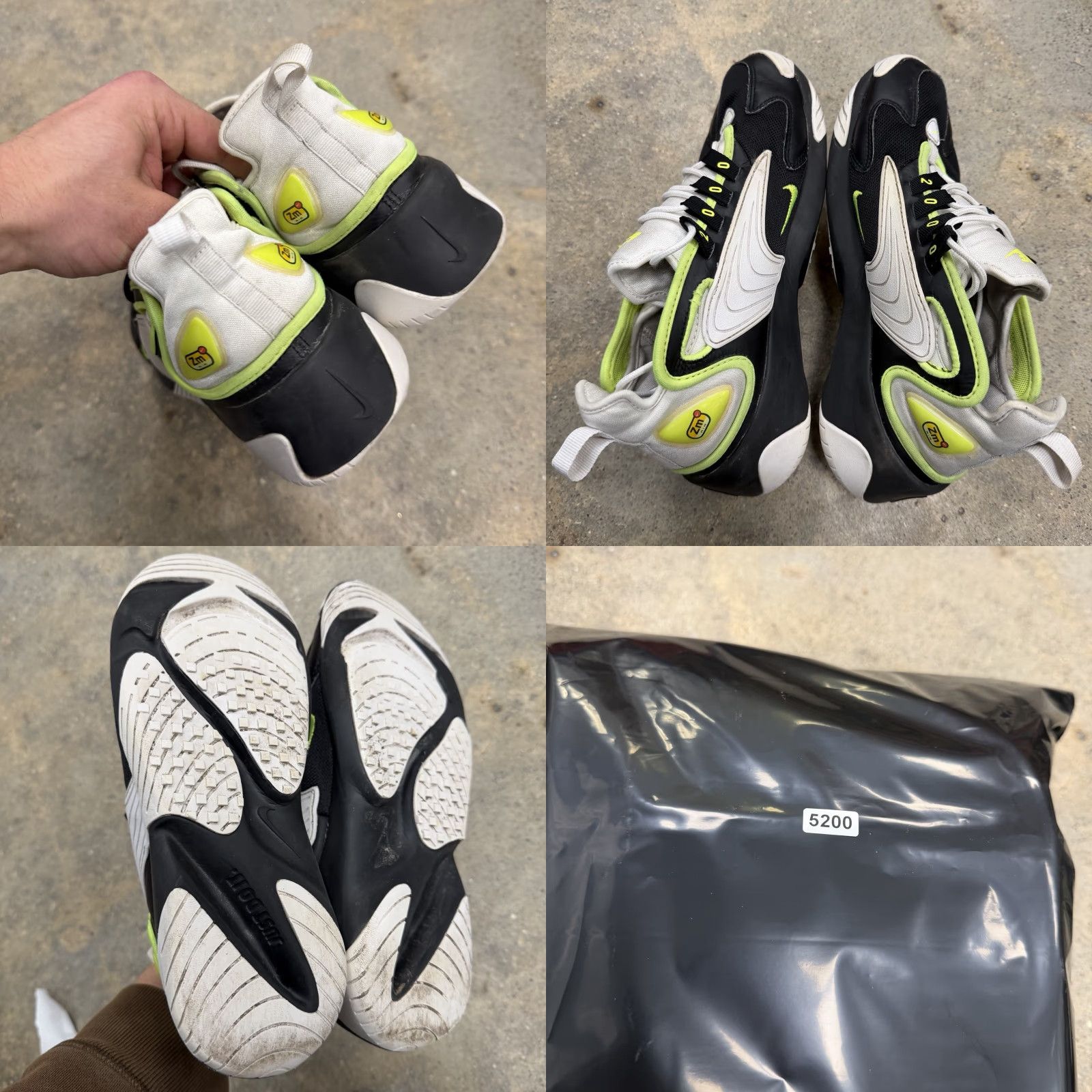 Nike Nike Zoom 2K Black White Volt Sneakers Men 7.5 A00269-004 Modern Vintage? No, 2019 Size US 8 / EU 41 - 8 Thumbnail