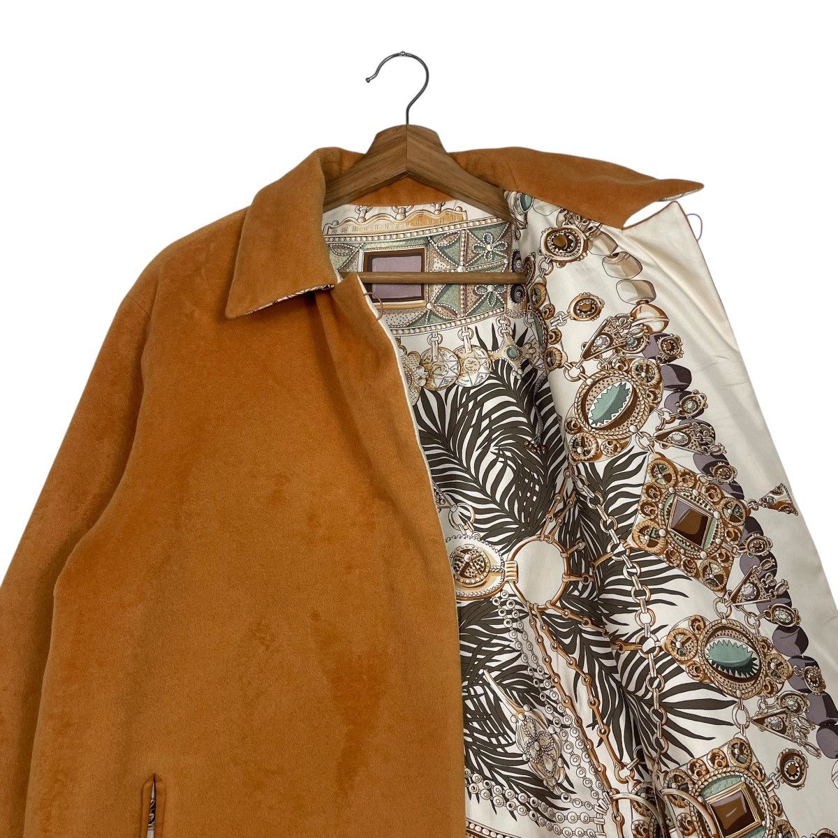 Hermes Vintage Hermes Terres Precieuses Silk Wool Reversible Jacket Size S / US 4 / IT 40 - 15 Thumbnail