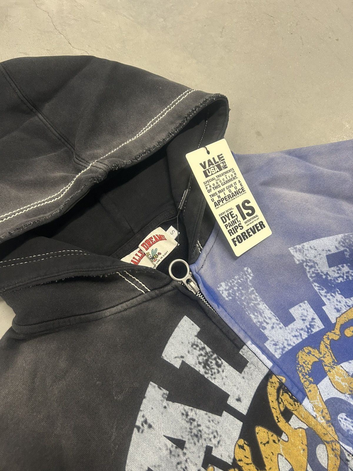 Vale Vale Forever Valley Dreams Black Blue Bipolar Zip Up Hoodie Size US XL / EU 56 / 4 - 3 Thumbnail