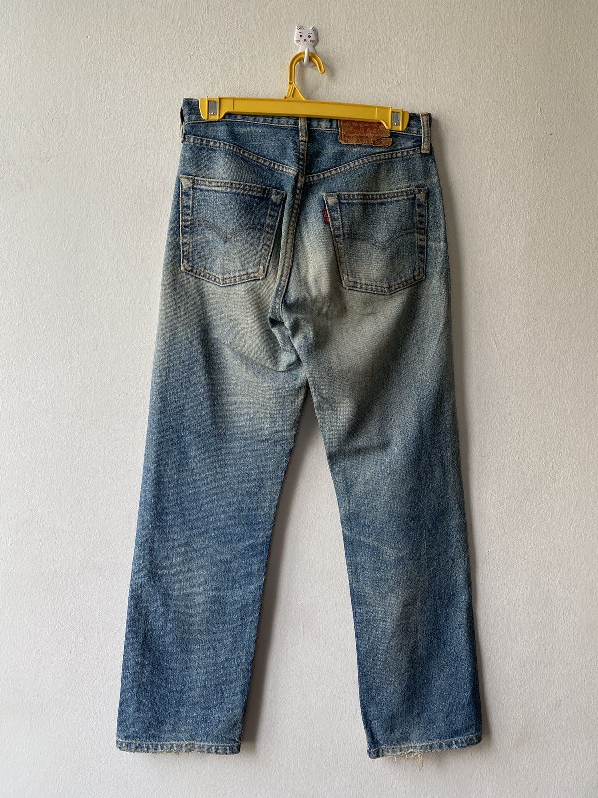 Levi's × Levi's Vintage Clothing × Vintage Vintage Levi’s 502 XX Distressed Selvedge Denim Size US 27 - 2 Thumbnail