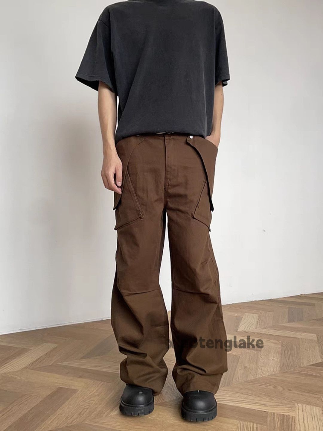 Designer × Japanese Brand × Vintage Utility skate hiphop yuppie flared pleated cargo pants Size US 34 / EU 50 - 3 Thumbnail