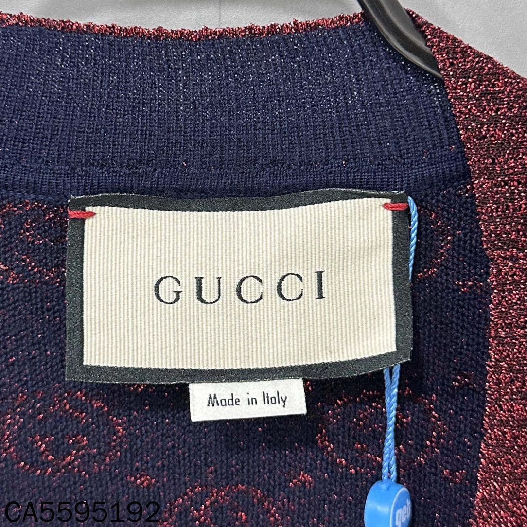 Gucci GUCCI GG gold thread all over print navy cardigan XS Size XS / US 0-2 / IT 36-38 - 5 Thumbnail