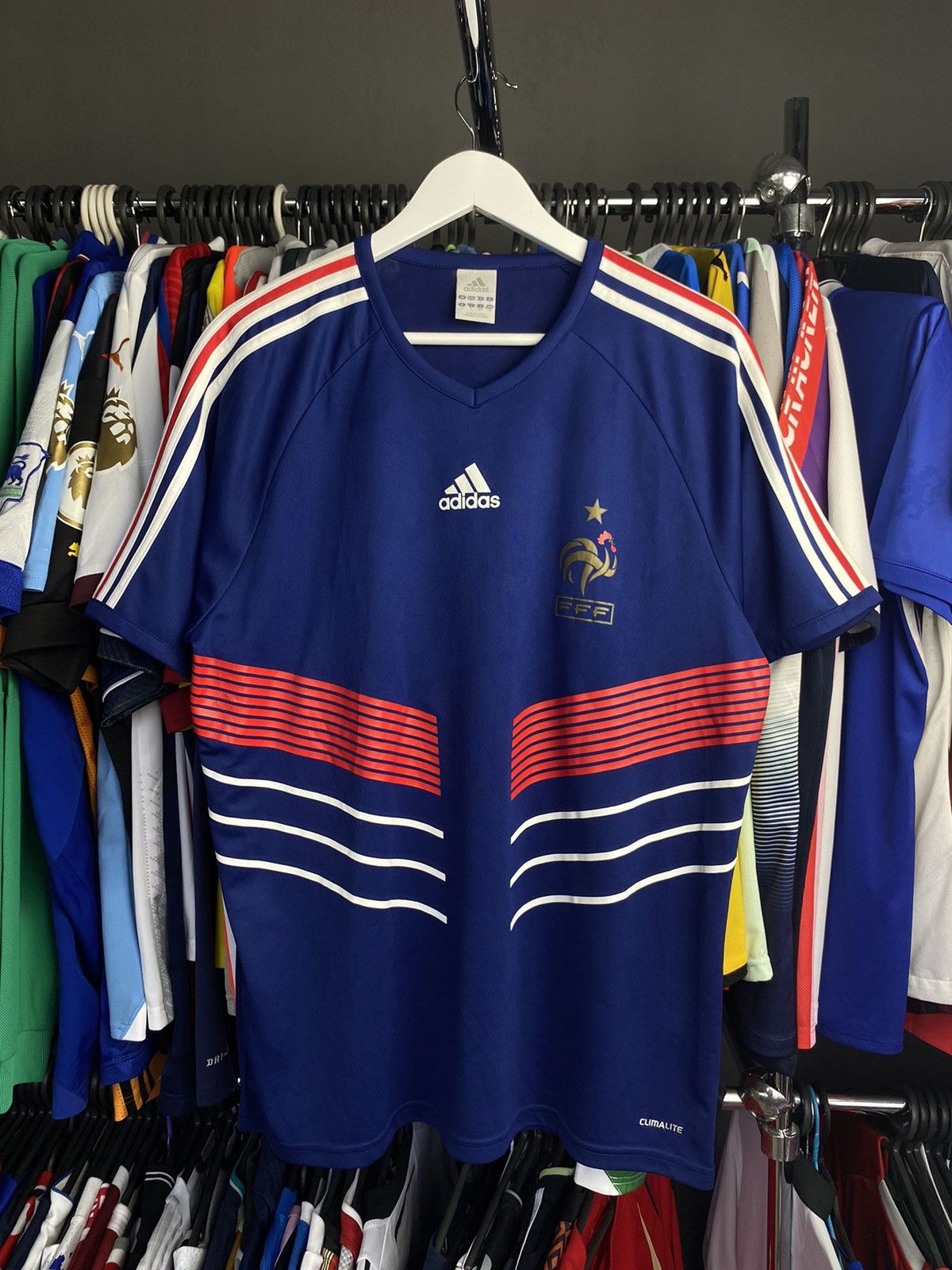 Adidas 2009/10 ADIDAS FRANCE HOME SOCCER FOOTBALL JERSEY SHIRT Size US L / EU 52-54 / 3 - 1 Thumbnail