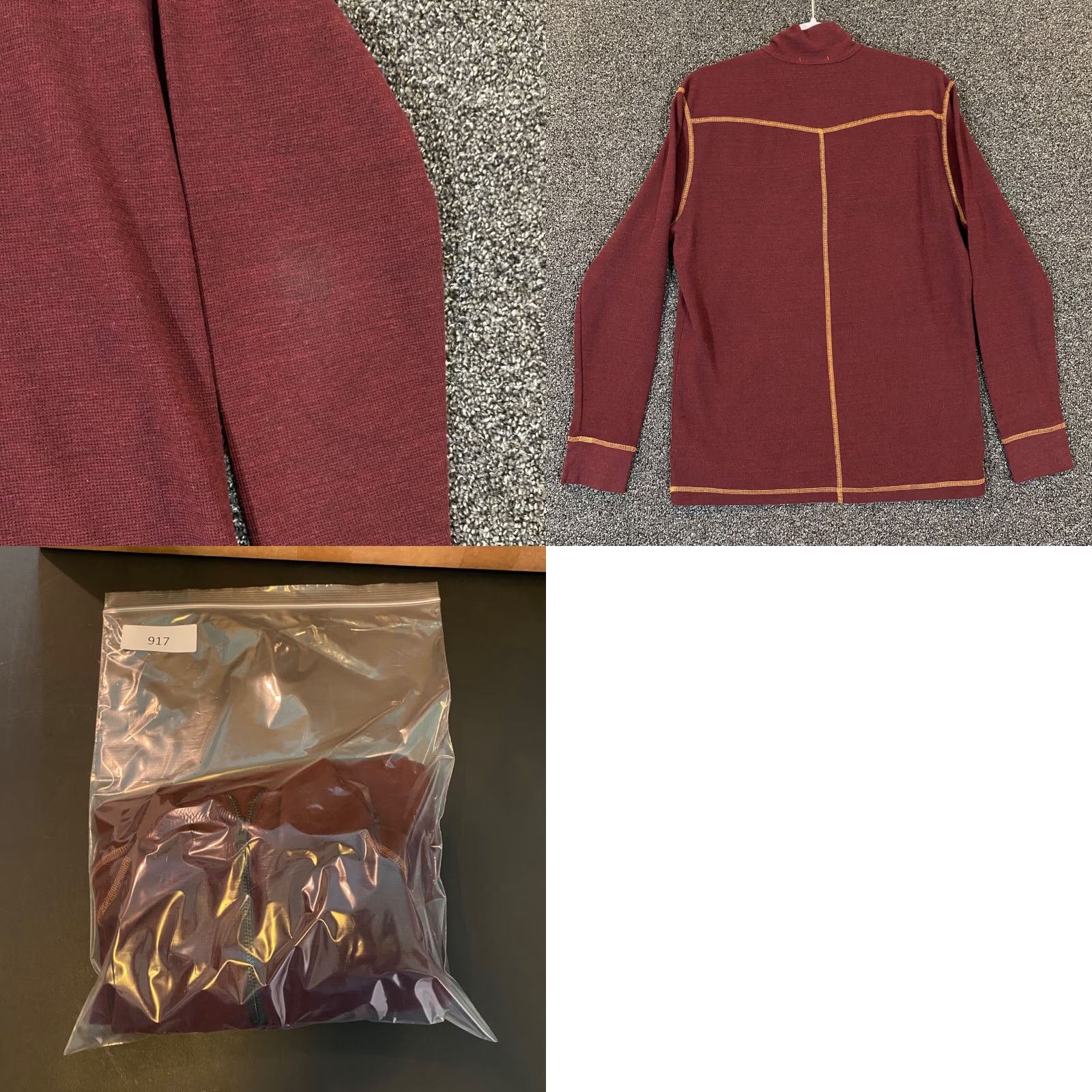 Vintage Agave Sweater Mens Medium Red Maroon Quarter Zip Pullover Hiking Casual Size US M / EU 48-50 / 2 - 8 Thumbnail
