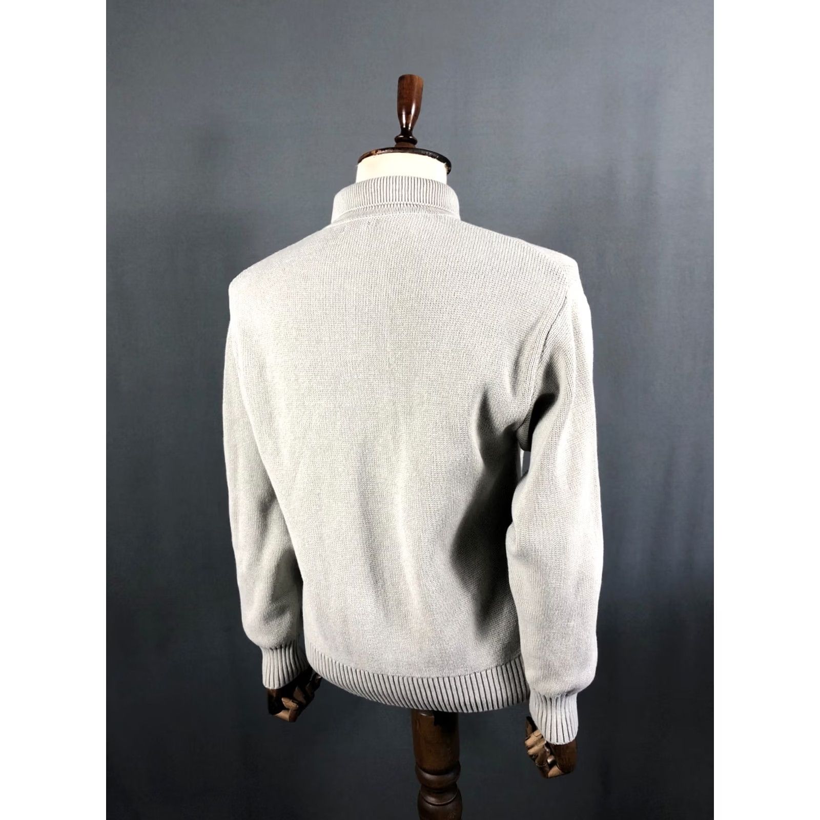Vintage Barba Barba Napoli Knit Cardigan Cotton Men Gray M Size Cardigan Mens Knit Ribbed Collar Hem Cuffs Button Casual 90s Theme? Size US M / EU 48-50 / 2 - 3 Thumbnail