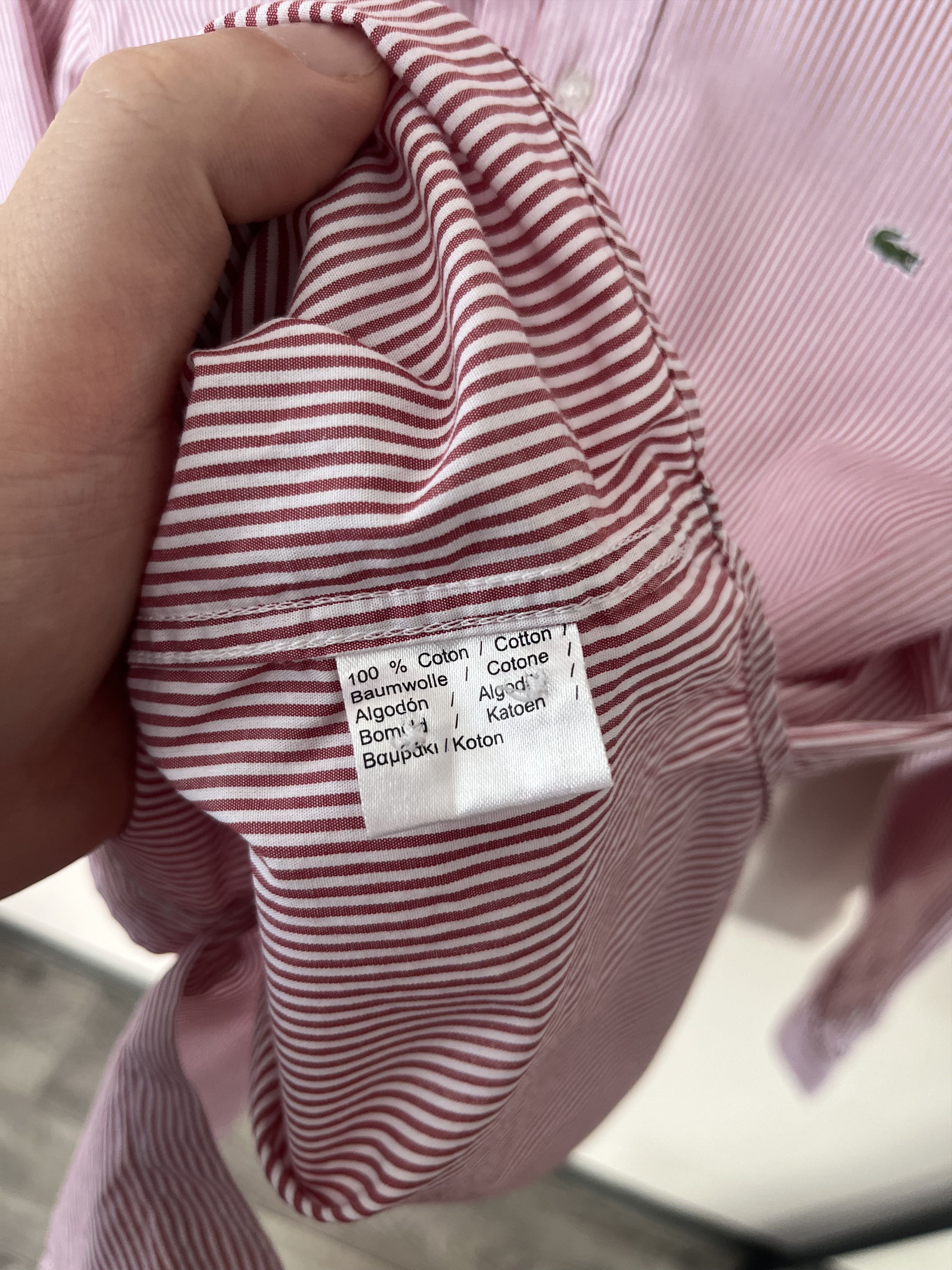 Lacoste Lacoste Slim Fit Shirt Stripe Button Down Long Sleeve Size US L / EU 52-54 / 3 - 6 Thumbnail