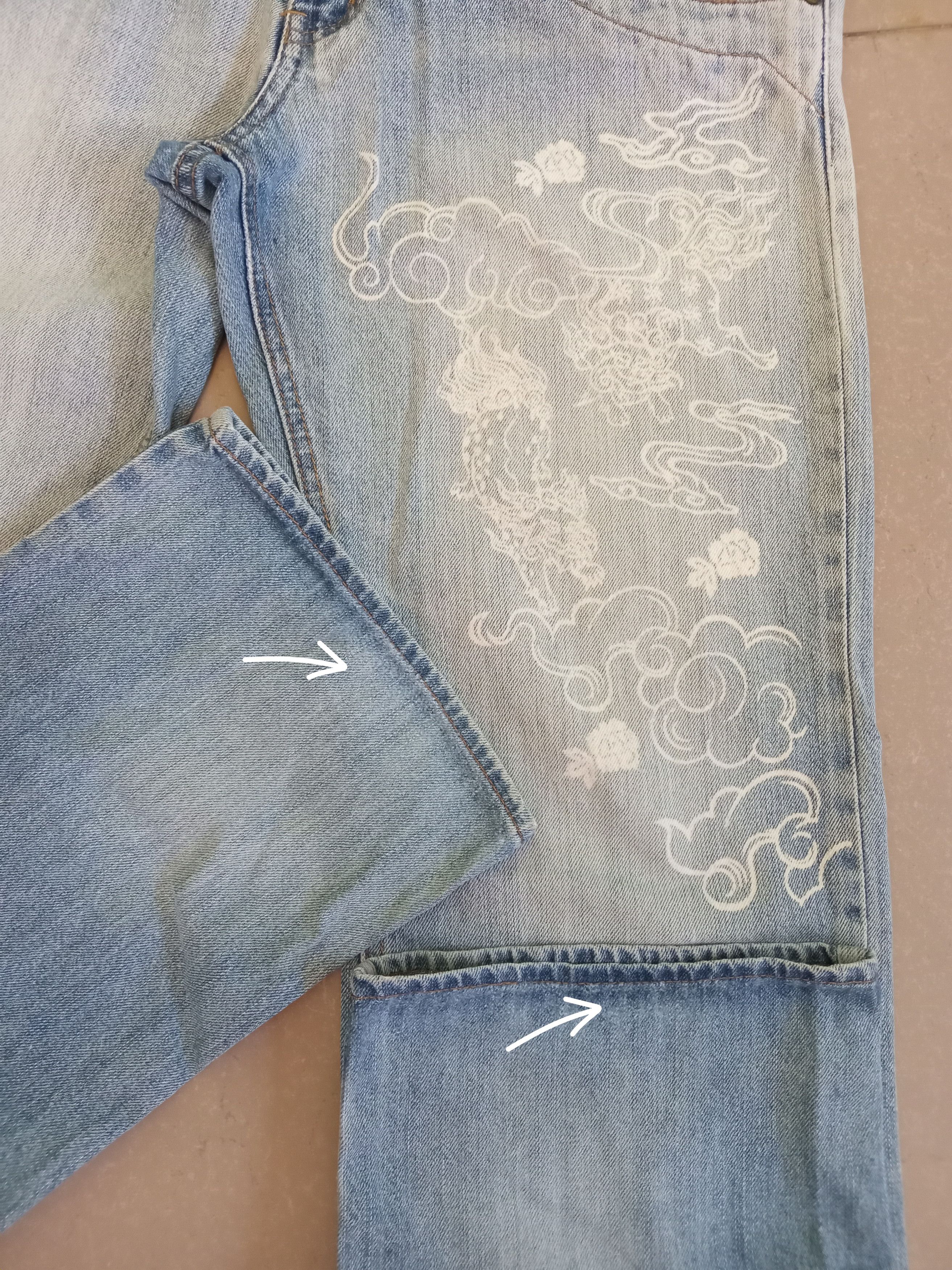 If Six Was Nine × Japanese Brand Vintage💥PIKO Sukajan Brand Light Blue Wash Jeans Size US 32 / EU 48 - 9 Thumbnail