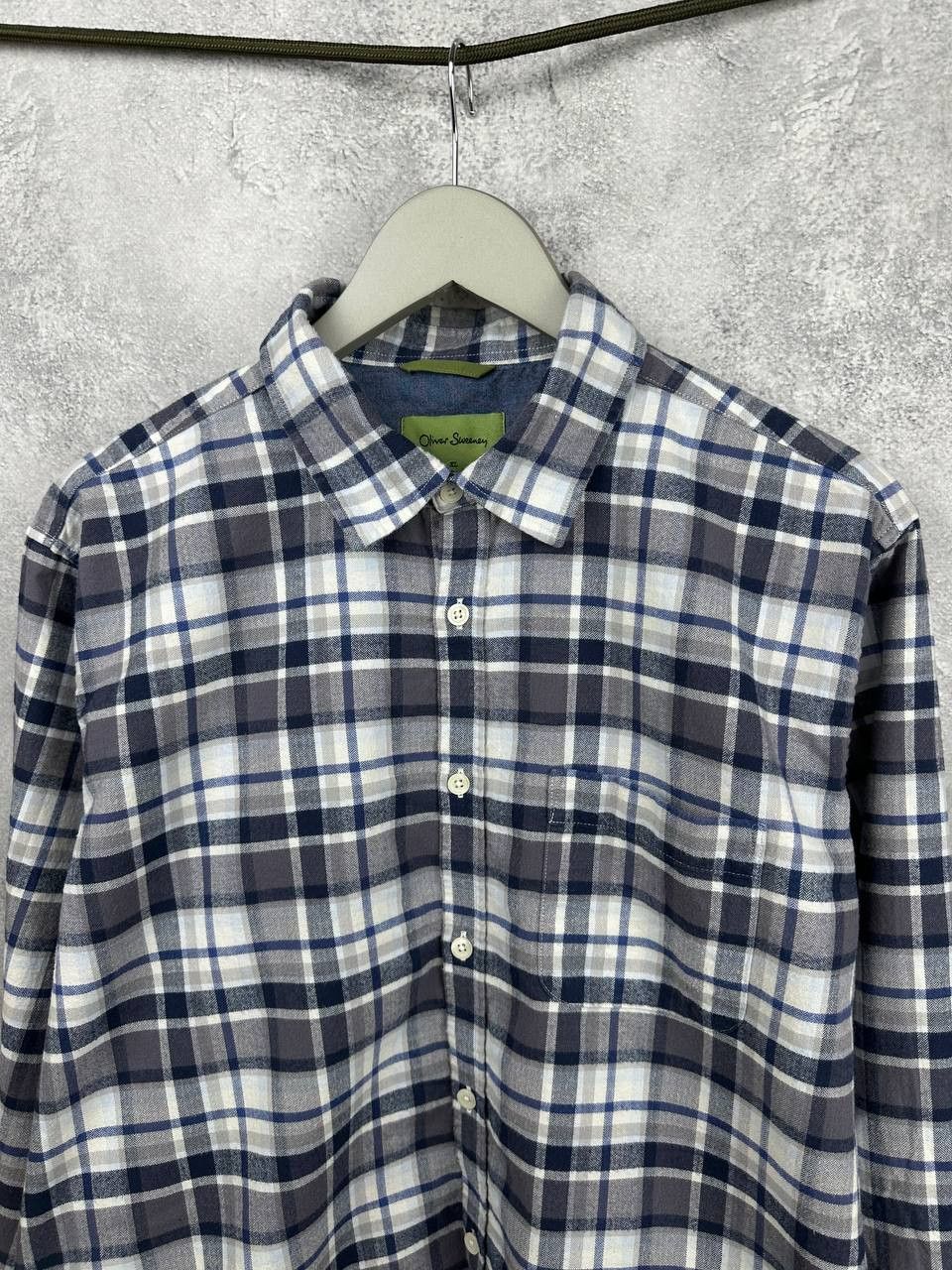 Oliver Sweeney Oliver Sweeney Censo Check Flannel Shirt Brushed Button Up Size US XL / EU 56 / 4 - 4 Thumbnail