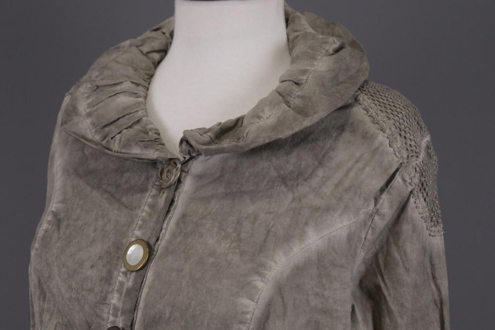 Designer Bottega Gray Designer Lagenlook Blouse Tunic Size XXL Size XL / US 12-14 / IT 48-50 - 8 Thumbnail