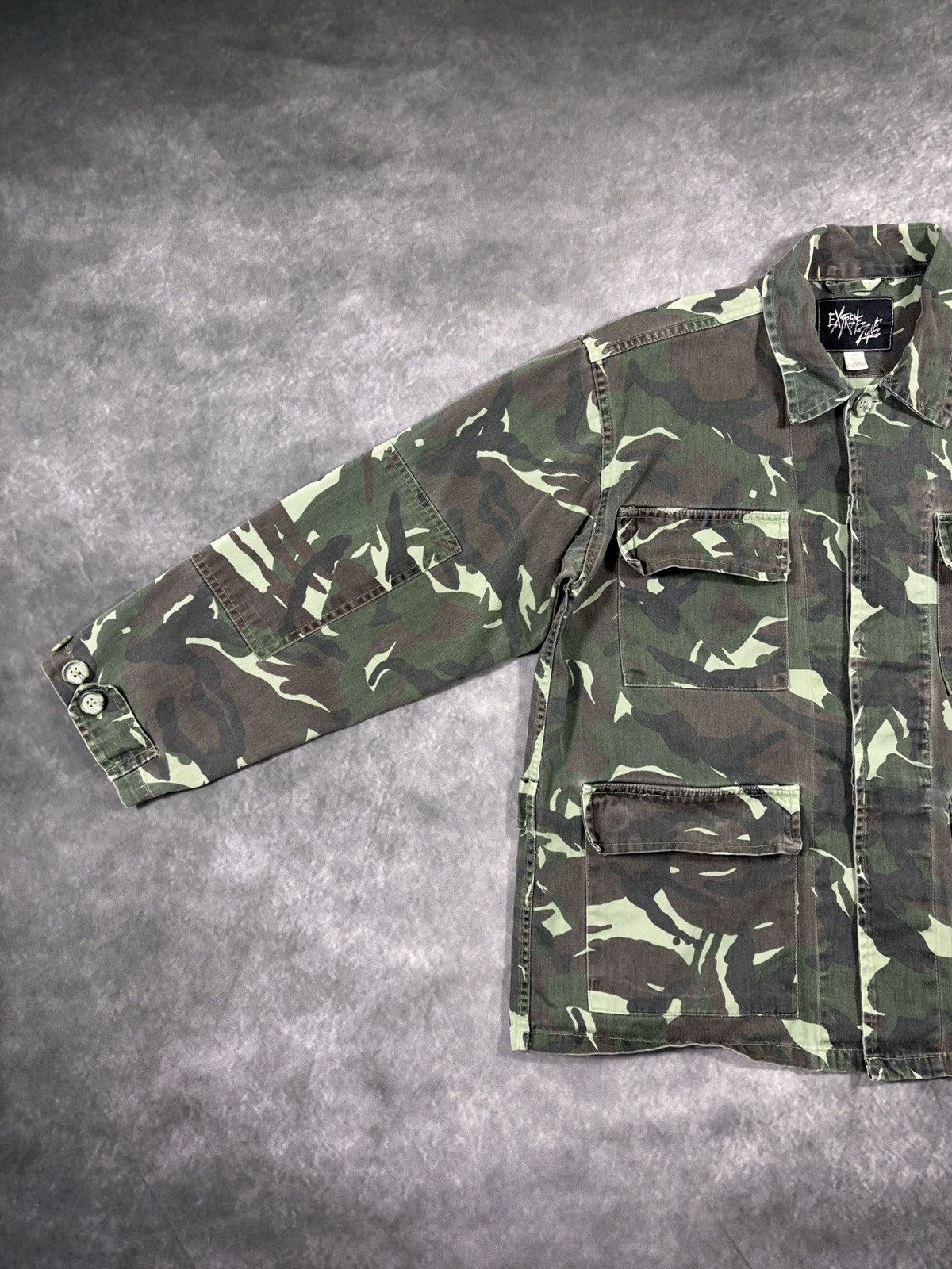 Vintage Vintage Military Chore Coat Camo 4 Pocket 90s Canvas Jacket Size US XS / EU 42 / 0 - 16 Thumbnail
