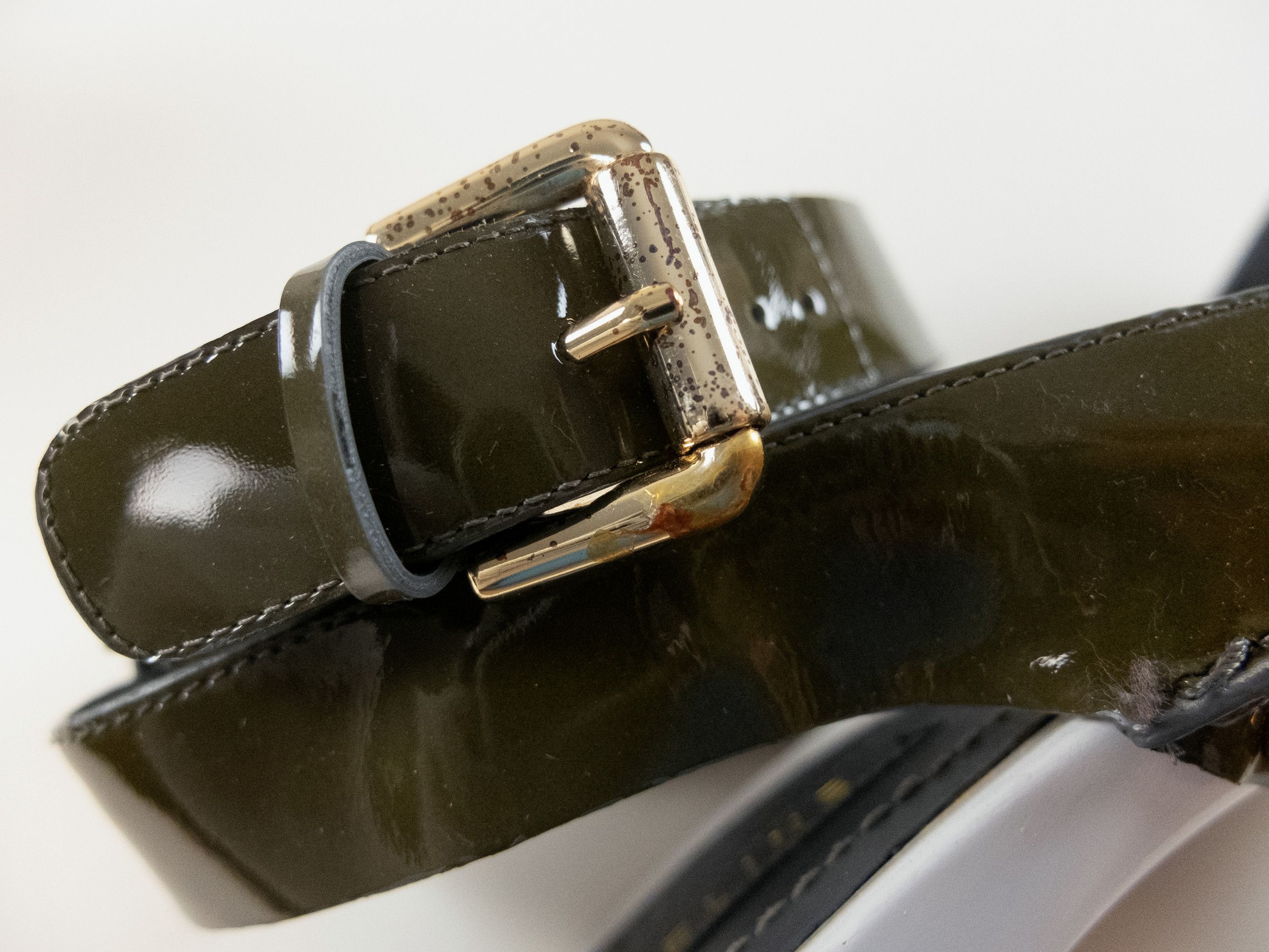 Celine CELINE vintage green patent leather patent slingback sandals Size US 6 / IT 36 - 8 Thumbnail