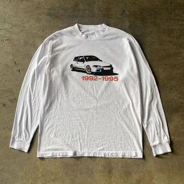 VIBE Street fashion retro car print long sleeve t-shirt Size US L / EU 52-54 / 3 - 5 Thumbnail