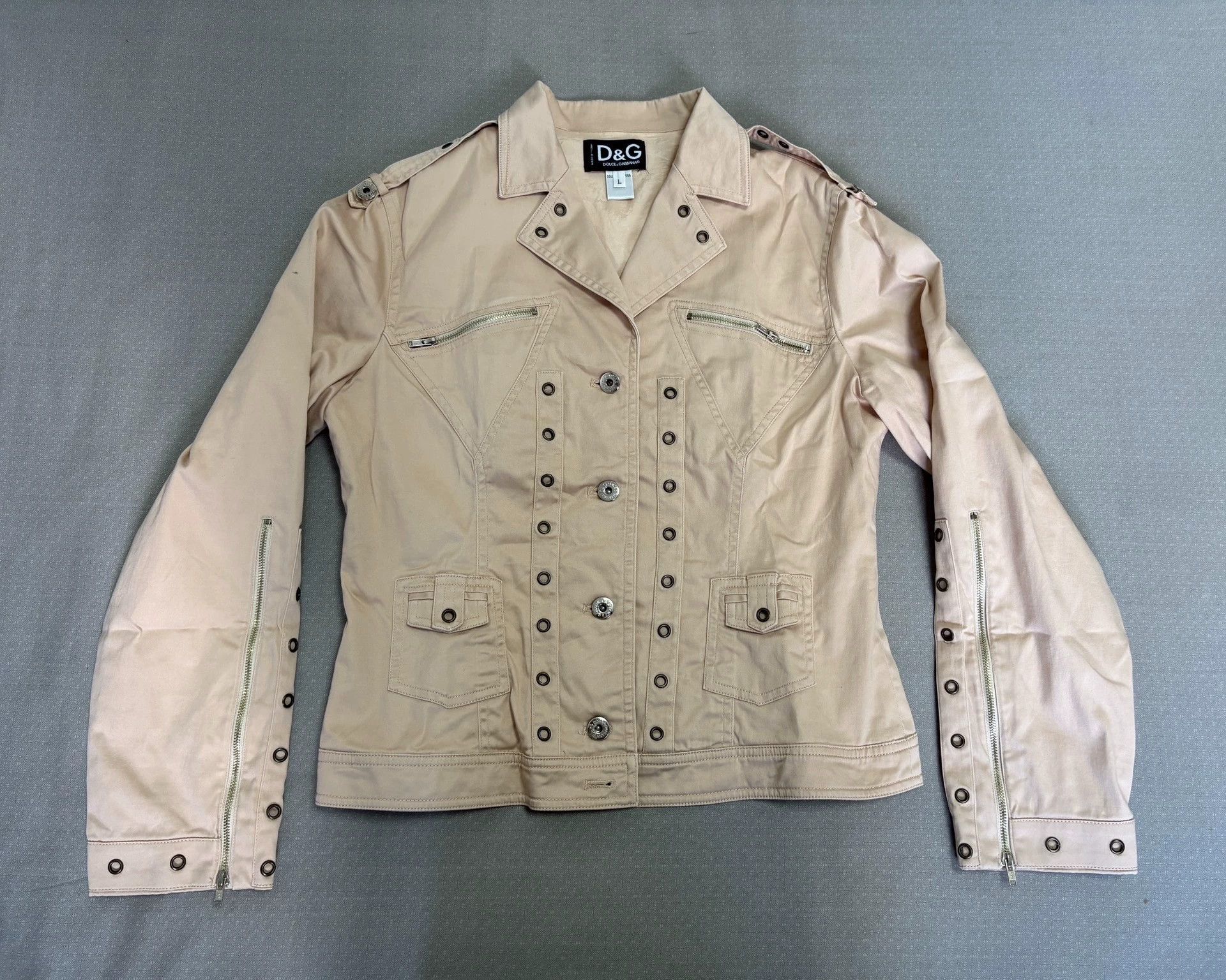 Dolce & Gabbana DG Vintage Rivet Cutout Jackets Size L / US 10 / IT 46 - 1 Thumbnail