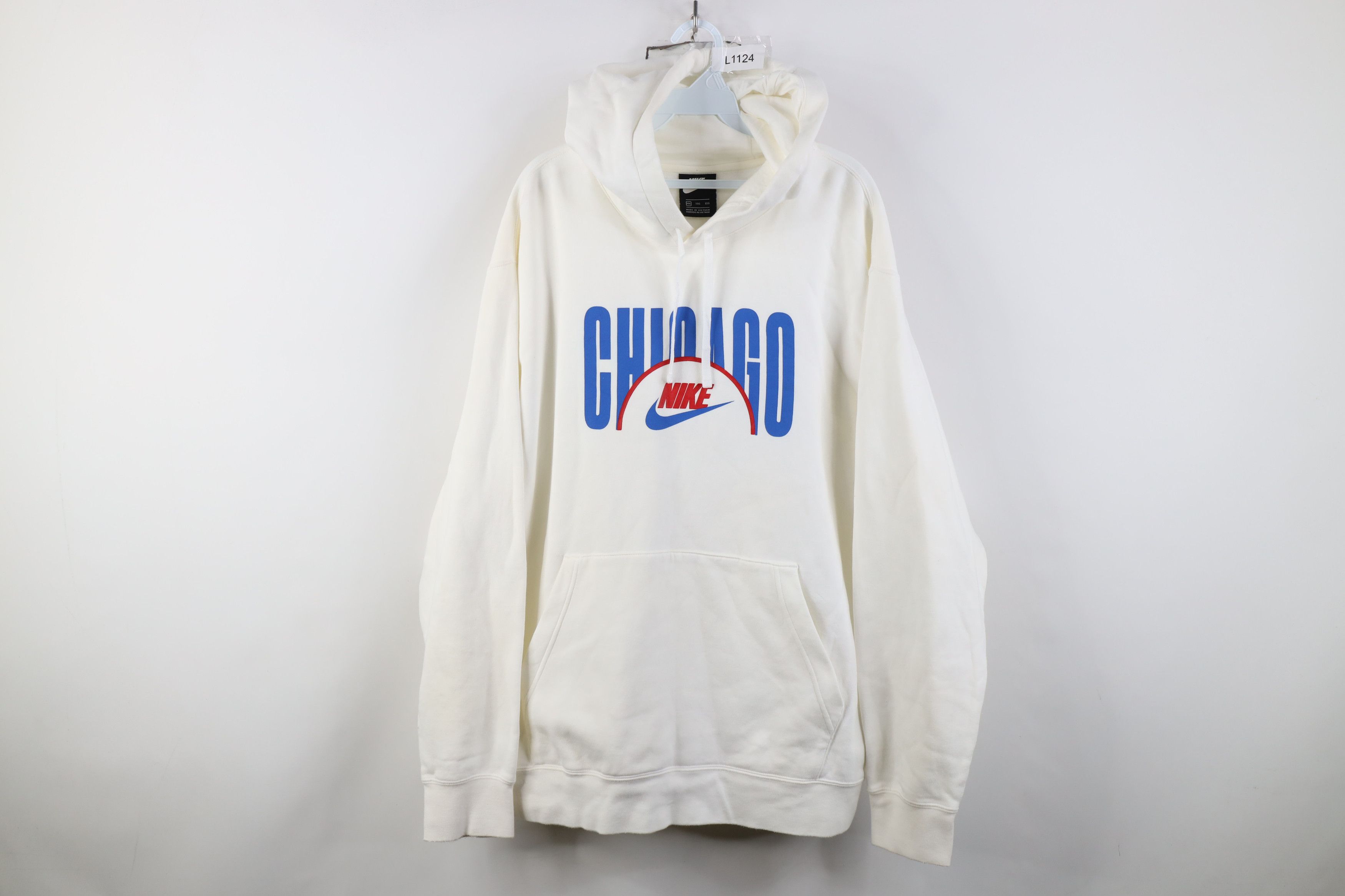 Nike Nike Scott Center Swoosh Chicago Hoodie Sweatshirt White Size US XXL / EU 58 / 5 - 1 Thumbnail