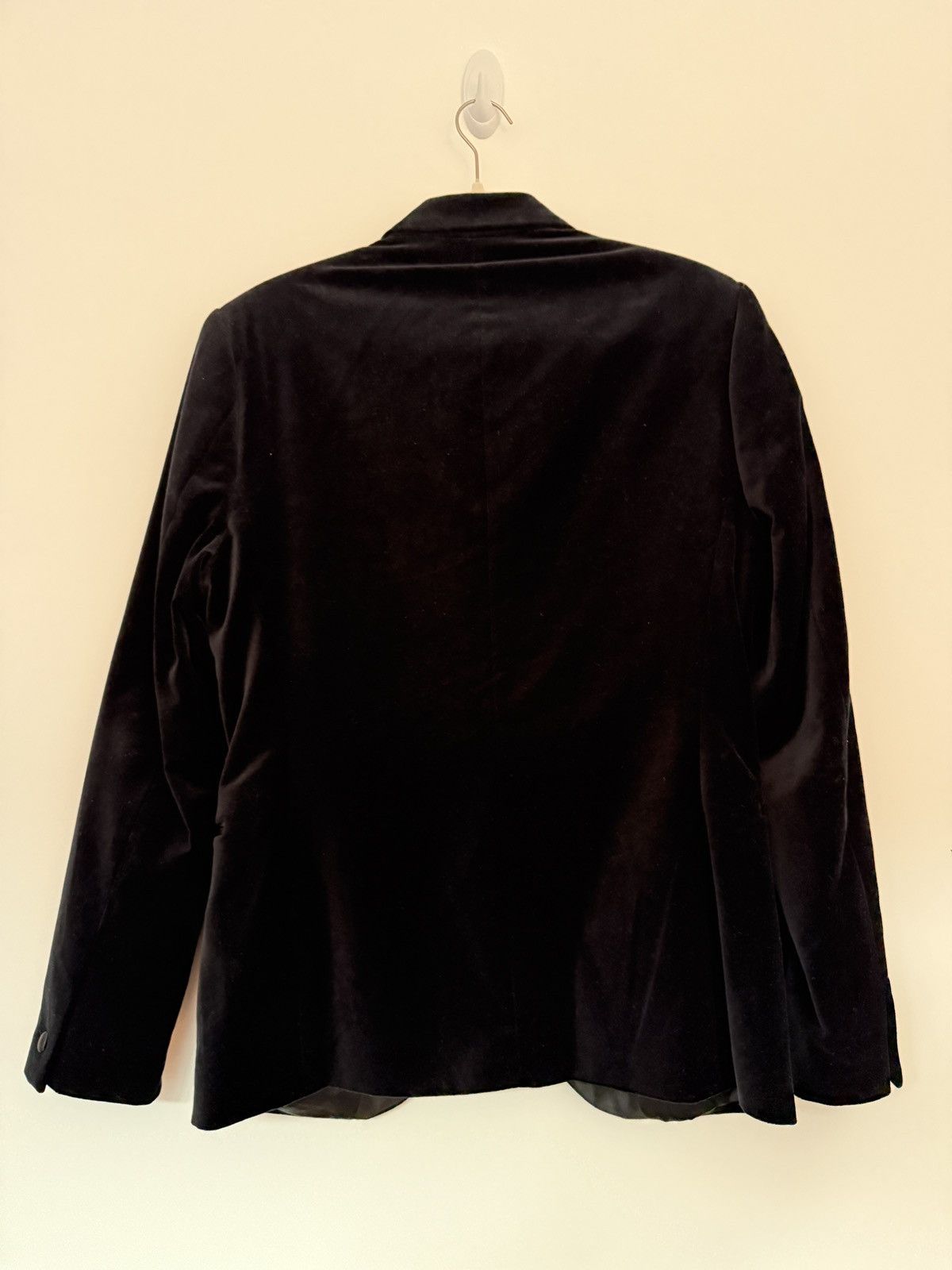 Zara Zara Black Velvet Smoking Tuxedo Jacket Blazer Size 38R - 2 Thumbnail