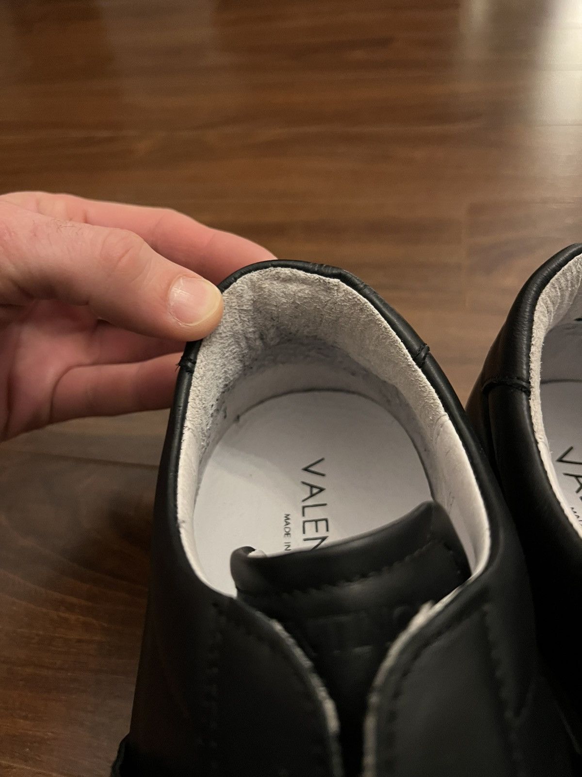 Valentino Valentino Zeus Logo Slip-on Leather Sneakers Size US 12 / EU 45 - 12 Thumbnail