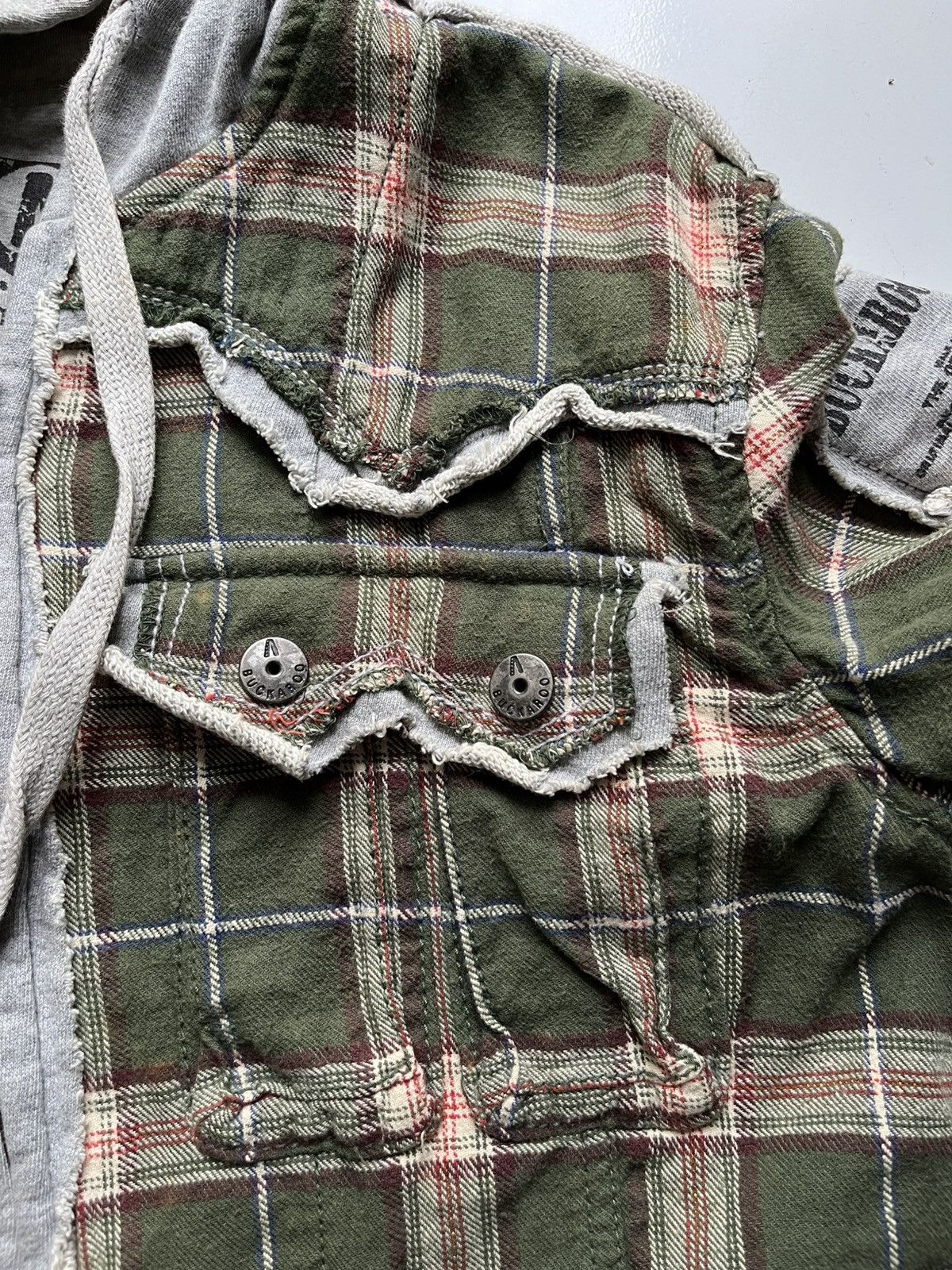 BUCKAROO Buckaroo crazy distressed flanel hoodie Size US L / EU 52-54 / 3 - 5 Thumbnail