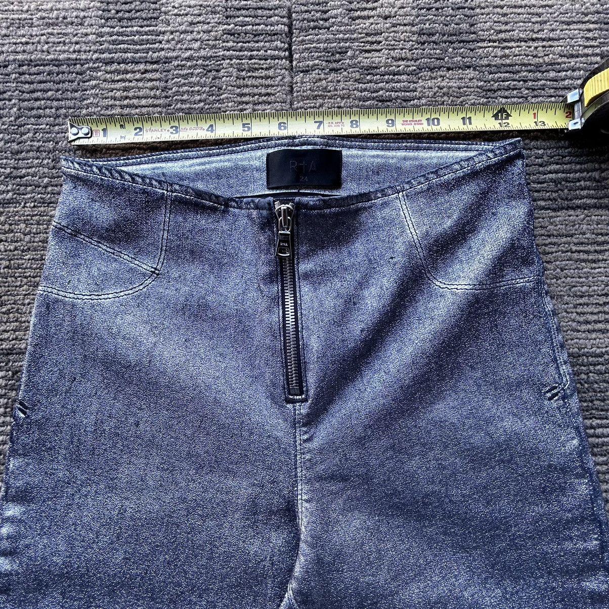 Rta RtA Silver Metallic Madison Coated Zip Detailing Pants Size 24" / US 00 / IT 34 - 8 Thumbnail