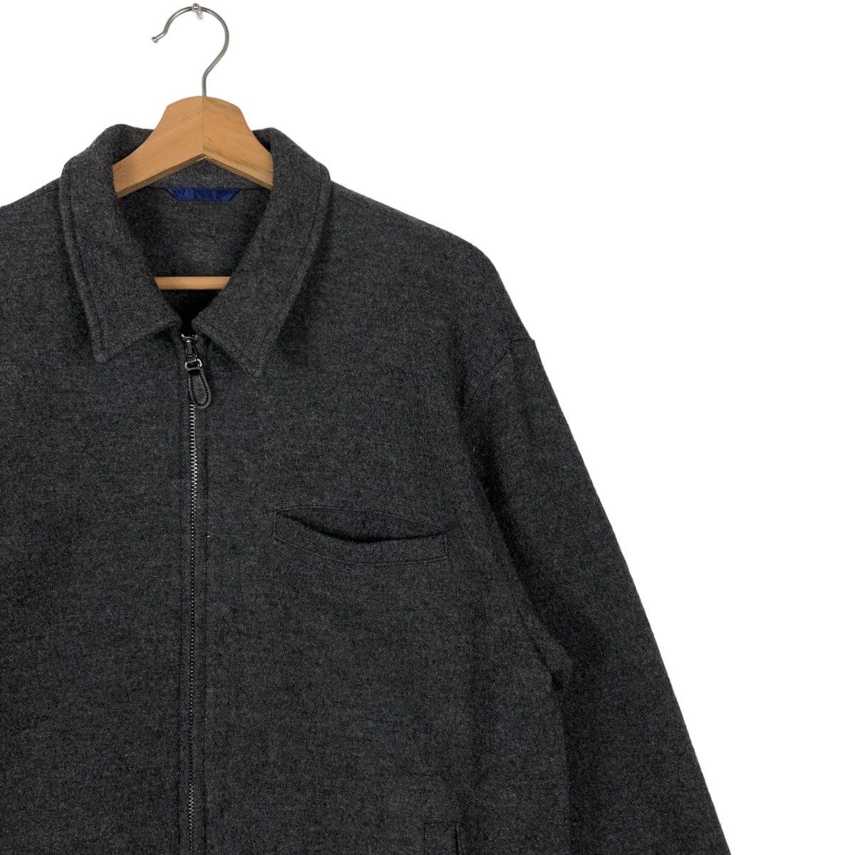 Issey Miyake 🔥Rich Grey - Vintage Wool Work Zipper Jacket Zephyr Japan Size US L / EU 52-54 / 3 - 5 Thumbnail