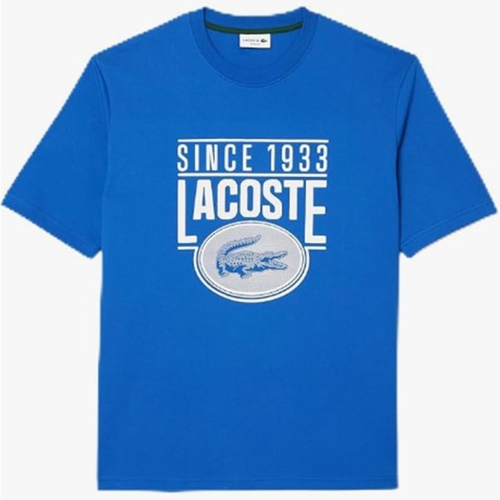 Lacoste Lacoste Men's Loose Fit Front Croc Graphic T-Shirt Gelato XL Size US XL / EU 56 / 4 - 1 Thumbnail
