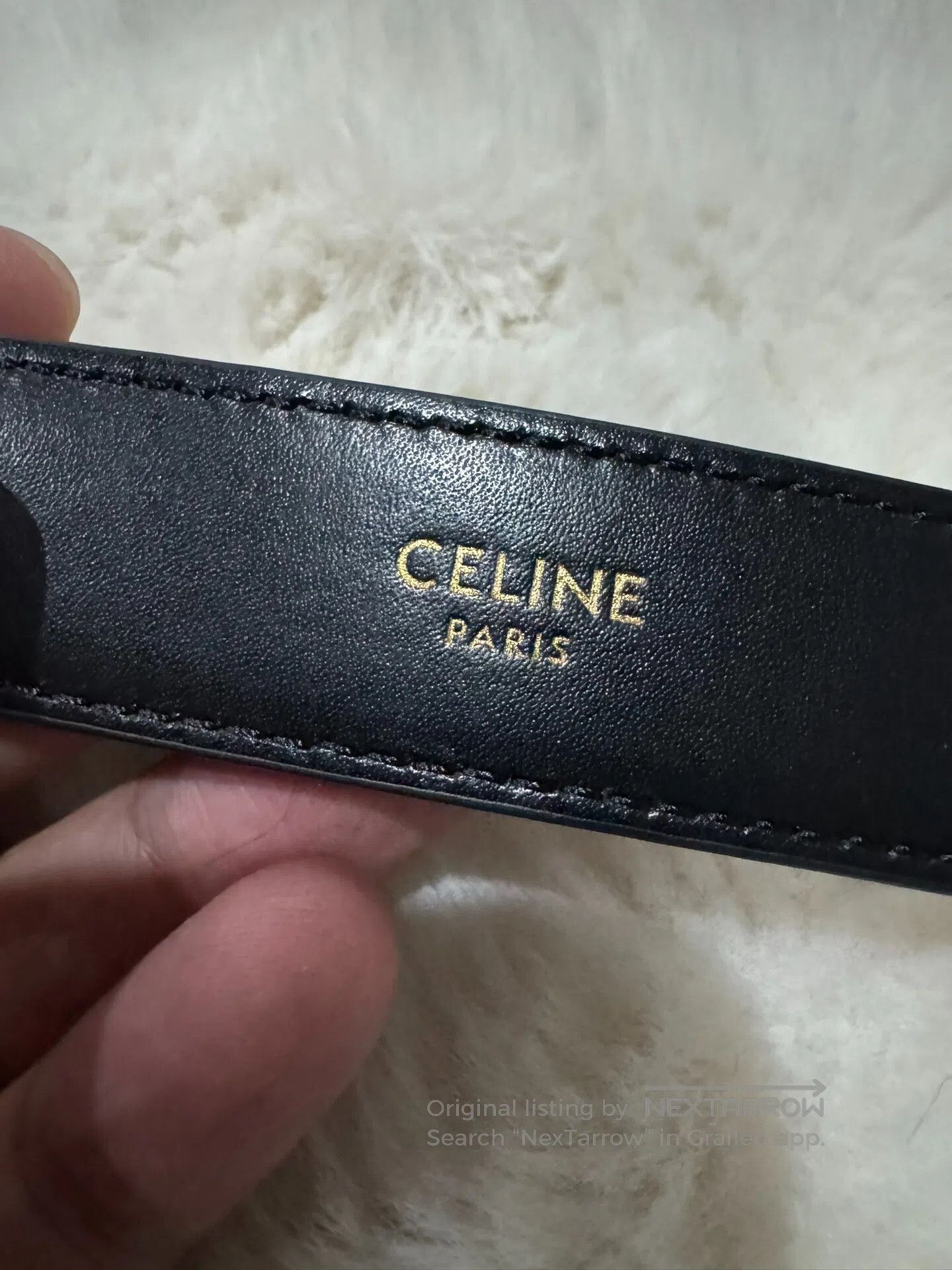 Celine CELINE size 80 Zebra Print Gold Buckle Belt| Size ONE SIZE - 6 Thumbnail