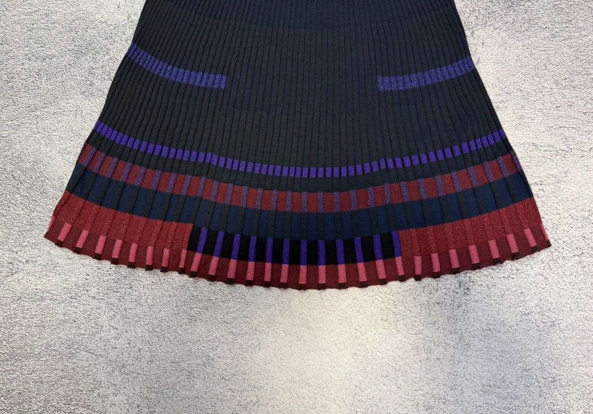 Kenzo KENZO Paris Ribbed Knit Pleated Midi Skirt Stripe Lurex Sz M Size 28" / US 6 / IT 42 - 4 Thumbnail