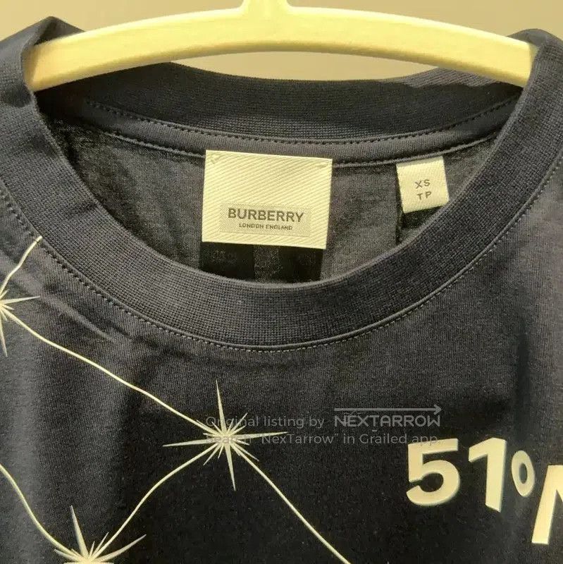 Burberry Burberry Women's Deep Blue Cotton T-Shirt. Size XS / US 0-2 / IT 36-38 - 4 Thumbnail
