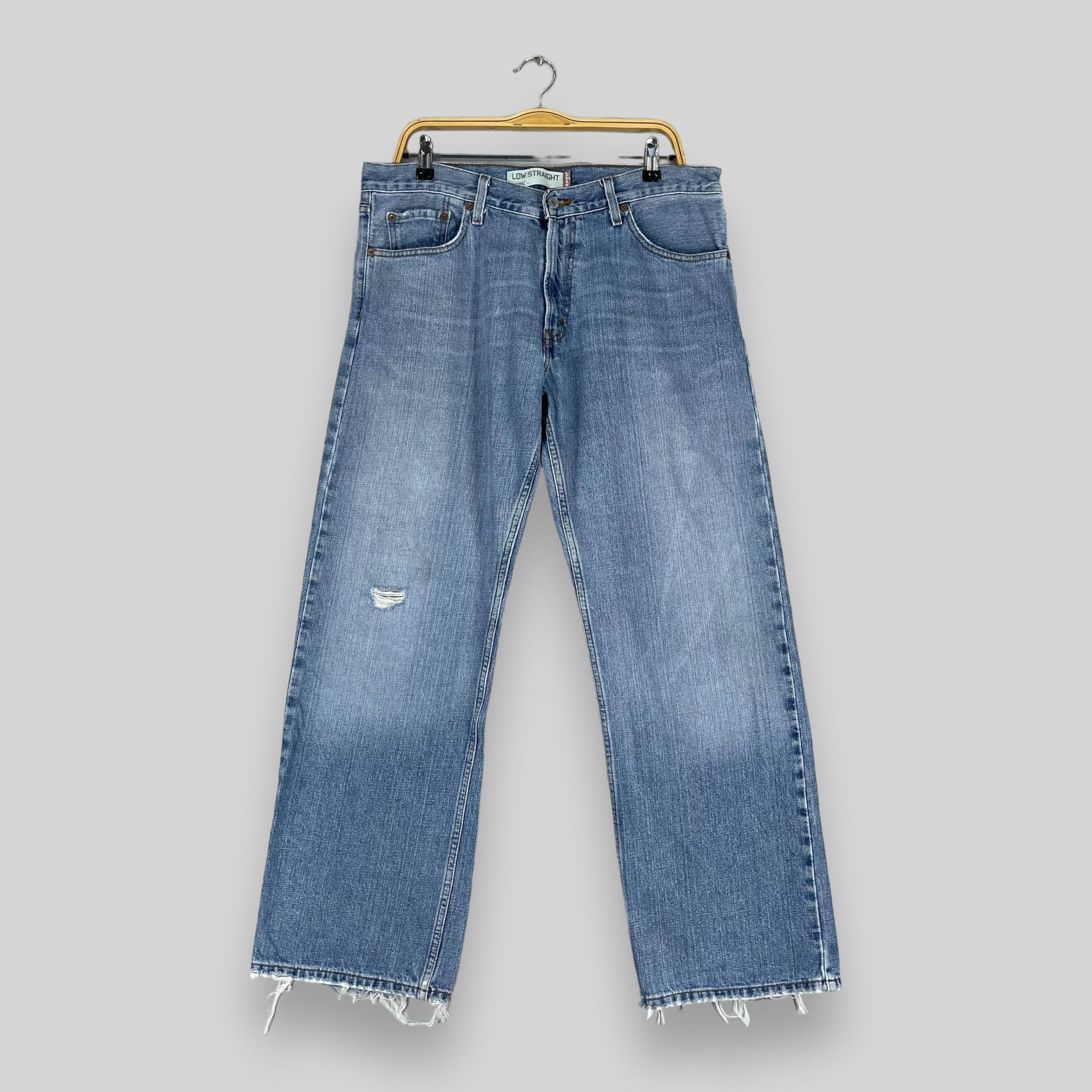 Levi's × Vintage W35 L29 Vintage Levis 529 Low Rise Straight Distressed Jeans Size US 35 - 1 Thumbnail