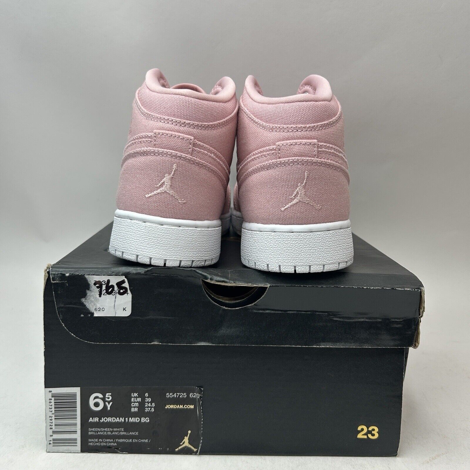 Nike Nike Air Jordan 1 Retro Mid BG Sheen “Pink Denim” 2024 Size US 8 / IT 38 - 4 Thumbnail