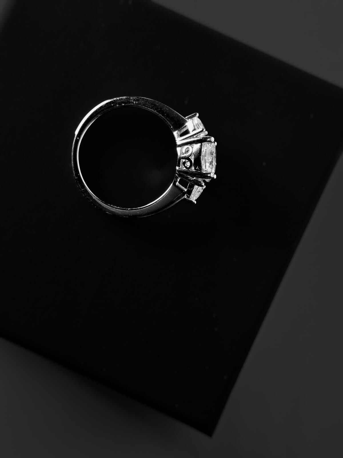 Other Moissanite Solitaire Ring with Platinum Overlay D Colour VVS Size ONE SIZE - 4 Thumbnail