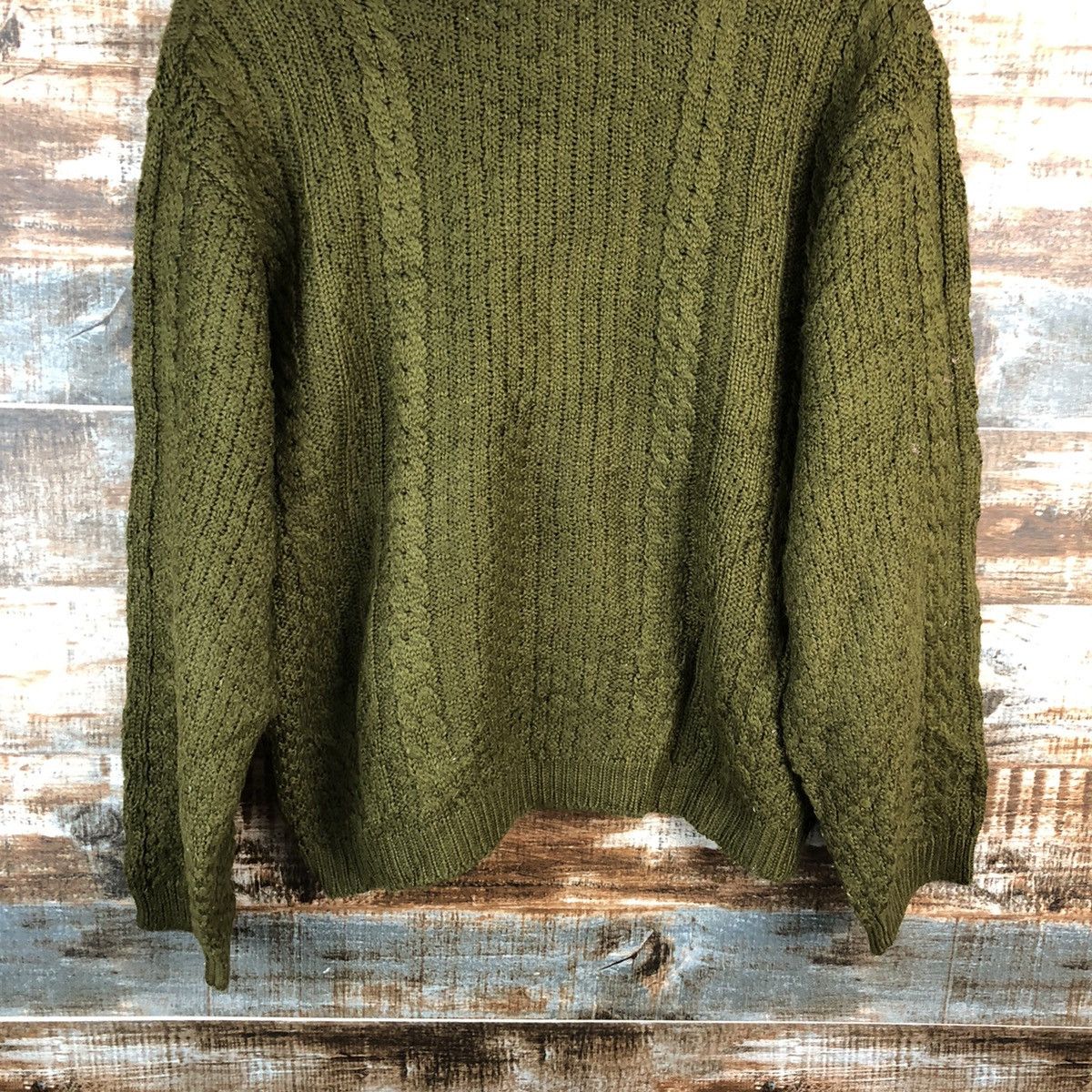Japanese Brand Pelejutienu Green Patterned Cardigans #A2496 Size M / US 6-8 / IT 42-44 - 14 Thumbnail