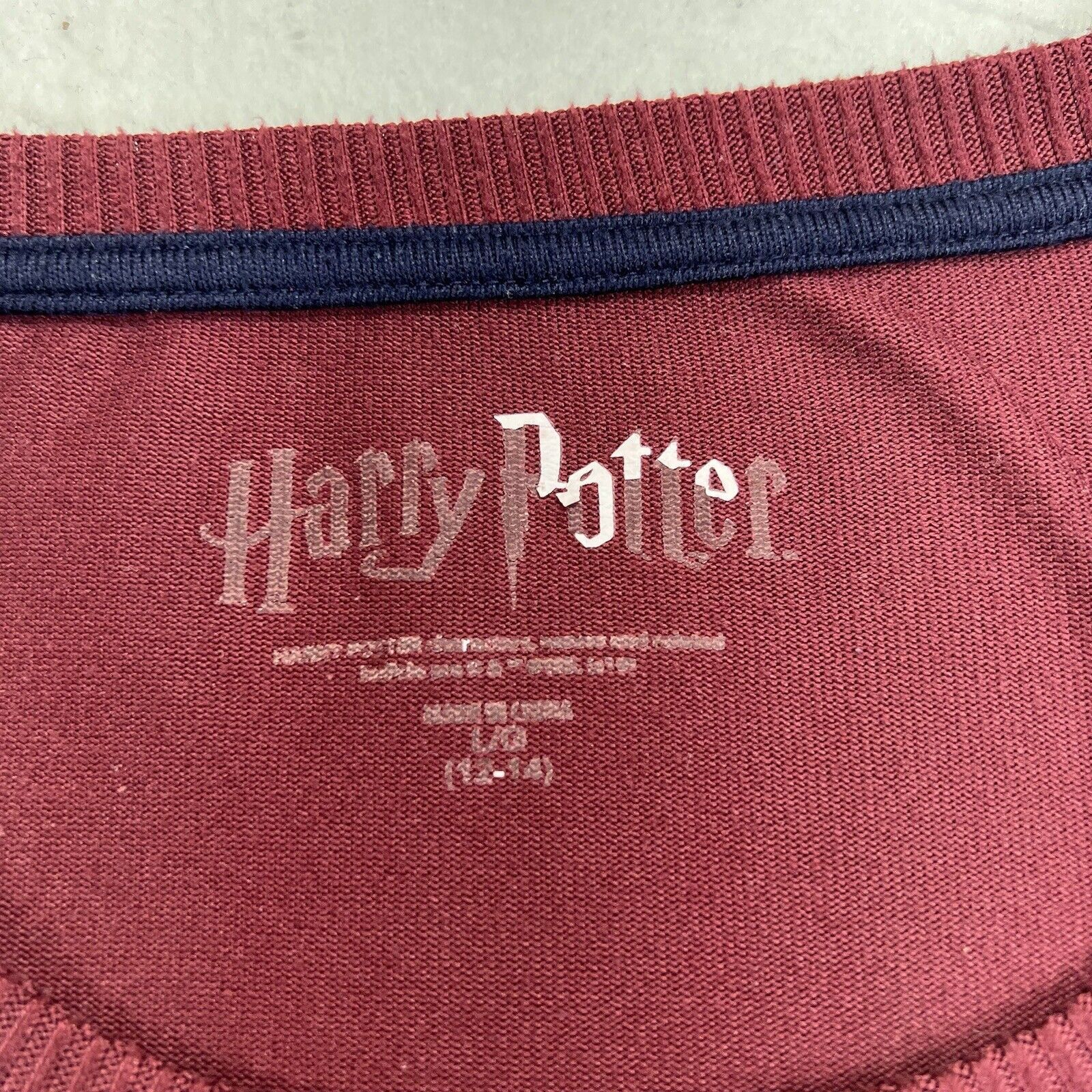 Universal Studios Harry Potter Large Maroon Sweater Hogwarts Houses Design Size L / US 10 / IT 46 - 3 Thumbnail