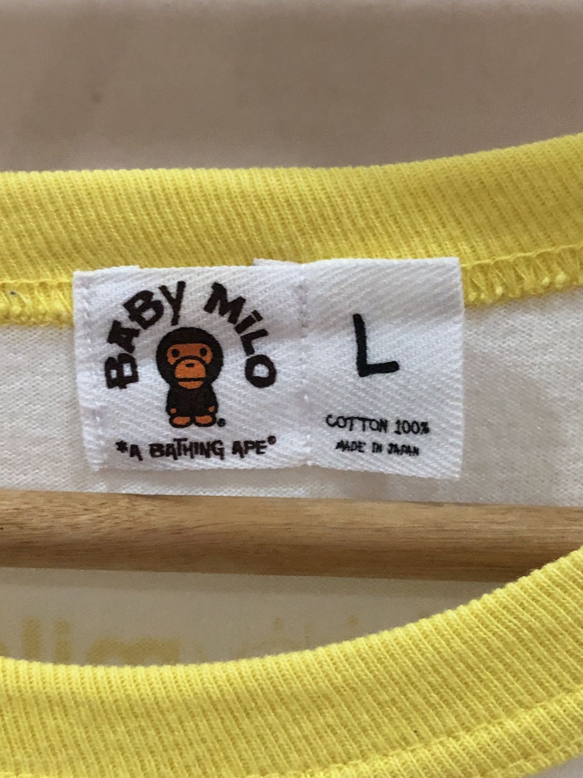 Bape OG 2005 Baby Milo Junk Foods Hamburger Raglan 3q Tee Size US L / EU 52-54 / 3 - 6 Thumbnail