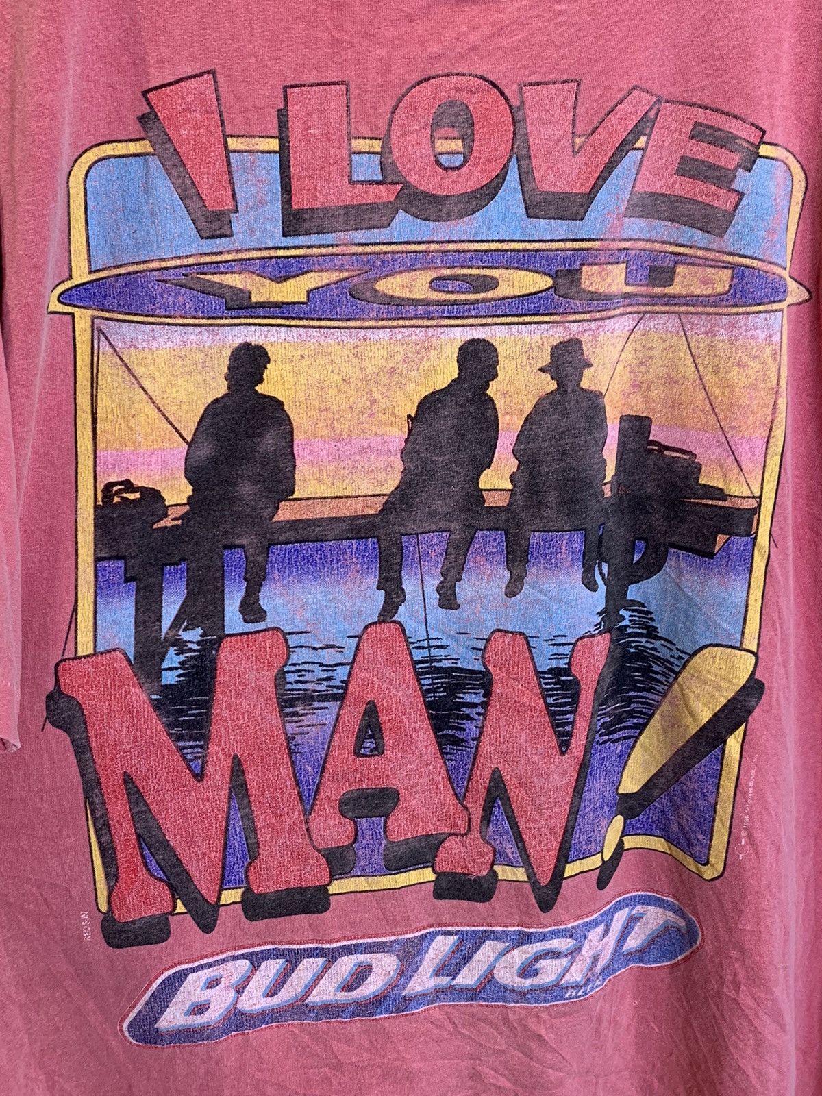 RARE* Vintage 1996 Budweiser I Love You Man! Bud Light Shirr