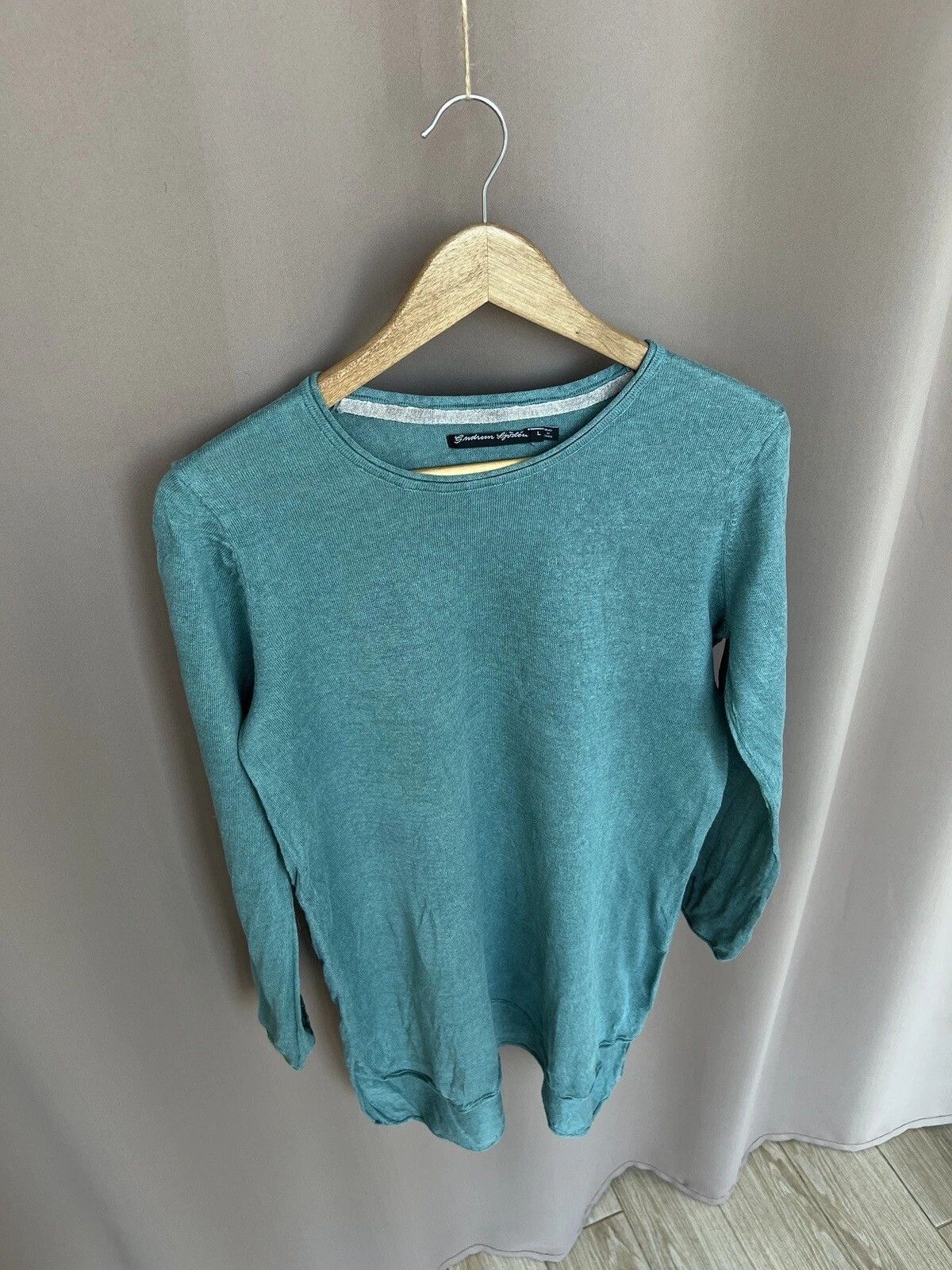 Gudrun Sjoden Gudrun Sjoden Linen Long Sweater Womens Size L Turquoise Size L / US 10 / IT 46 - 5 Thumbnail