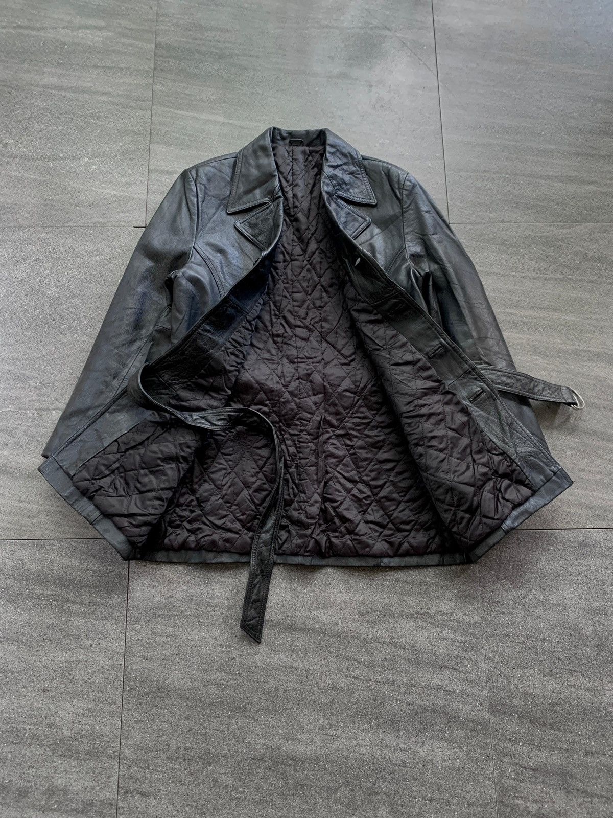 Comme des Garcons Homme FREE TAX! 2000s Leather Belted Blazer Jacket Size US M / EU 48-50 / 2 - 5 Thumbnail