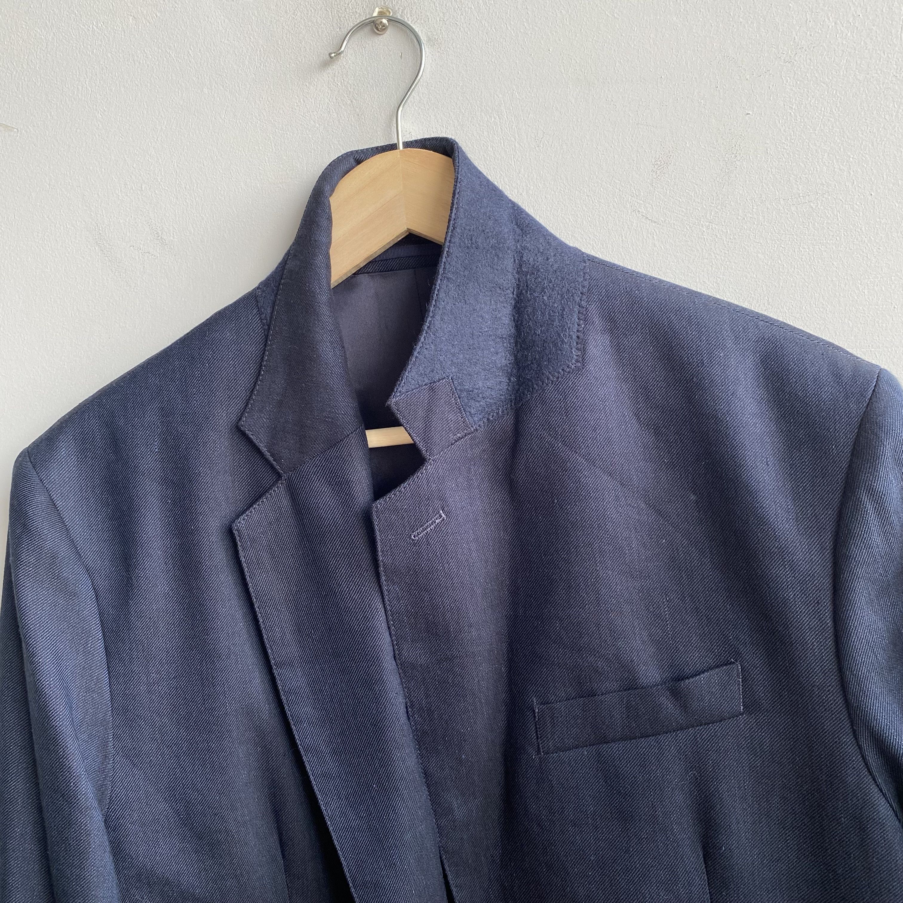 Arket ARKET Modern Cotton / True Hemp Navy Blazer Size 50R - 12 Thumbnail