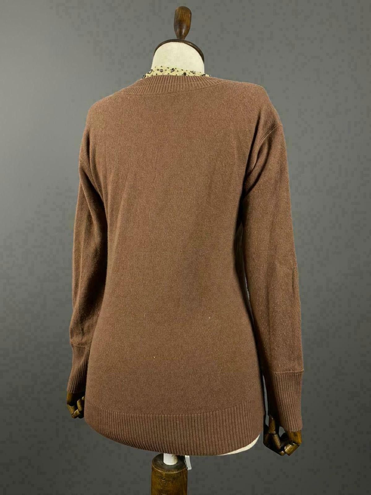 Alessandro Dell'acqua Ladies Allesandro Dell’Acqua Brown Cashmere Sweater Size 40 Size M / US 6-8 / IT 42-44 - 6 Thumbnail