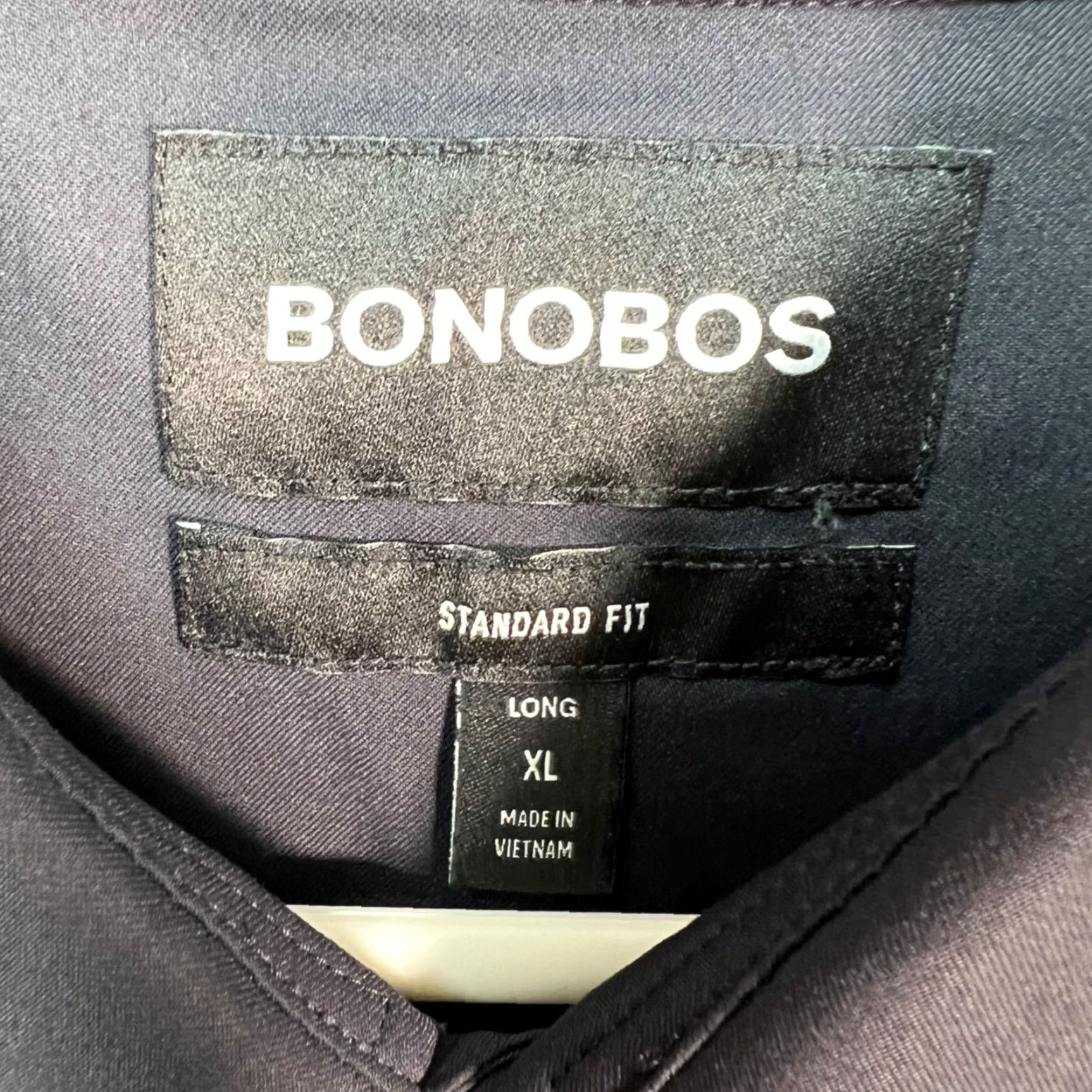 Bonobos Bonobos Mens XL Button-Up Short Sleeve Black Cotton Shirt Regular Fit Size US XL / EU 56 / 4 - 3 Thumbnail