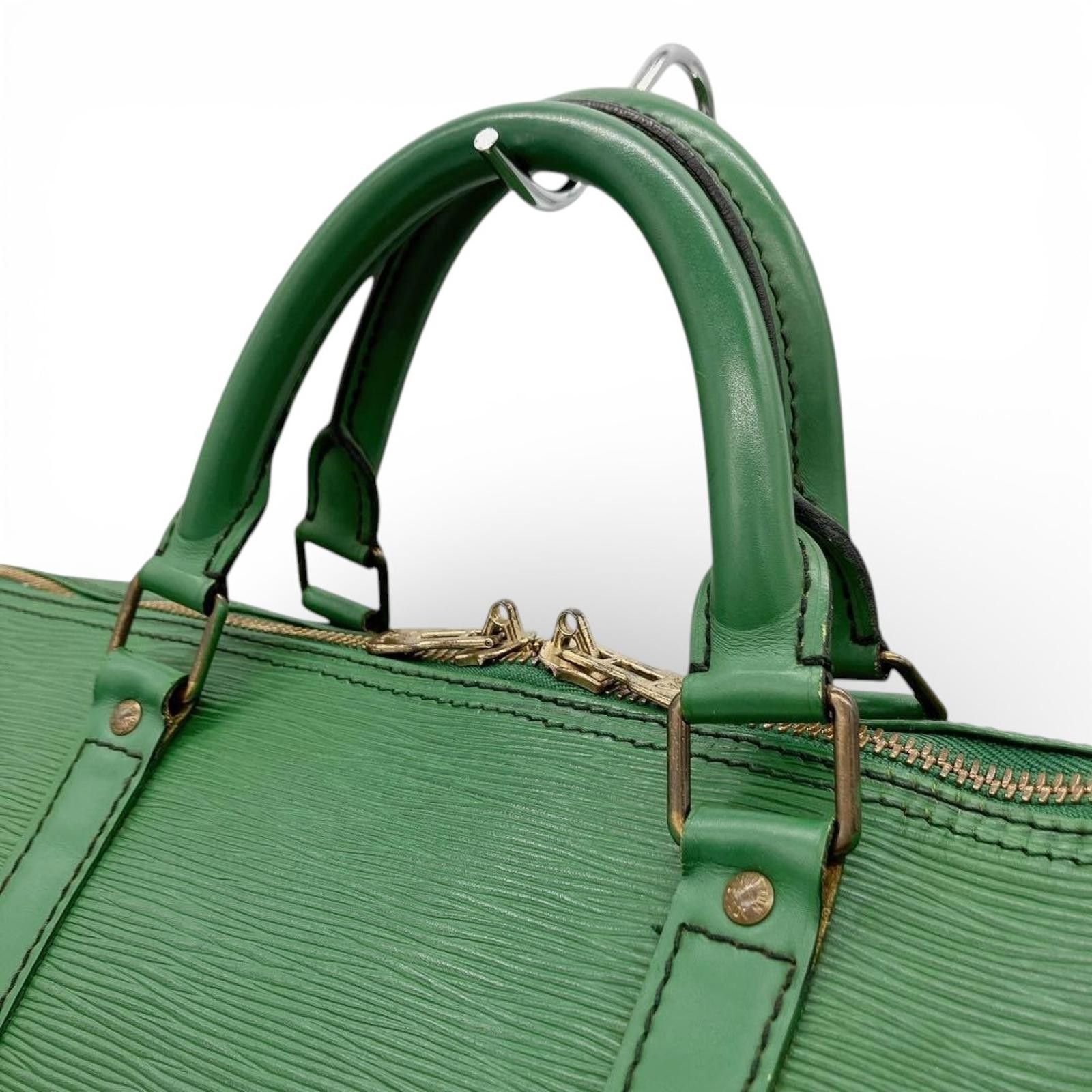 Louis Vuitton Louis Vuitton - Green Keepall 60 Travel Bag Size ONE SIZE - 6 Thumbnail